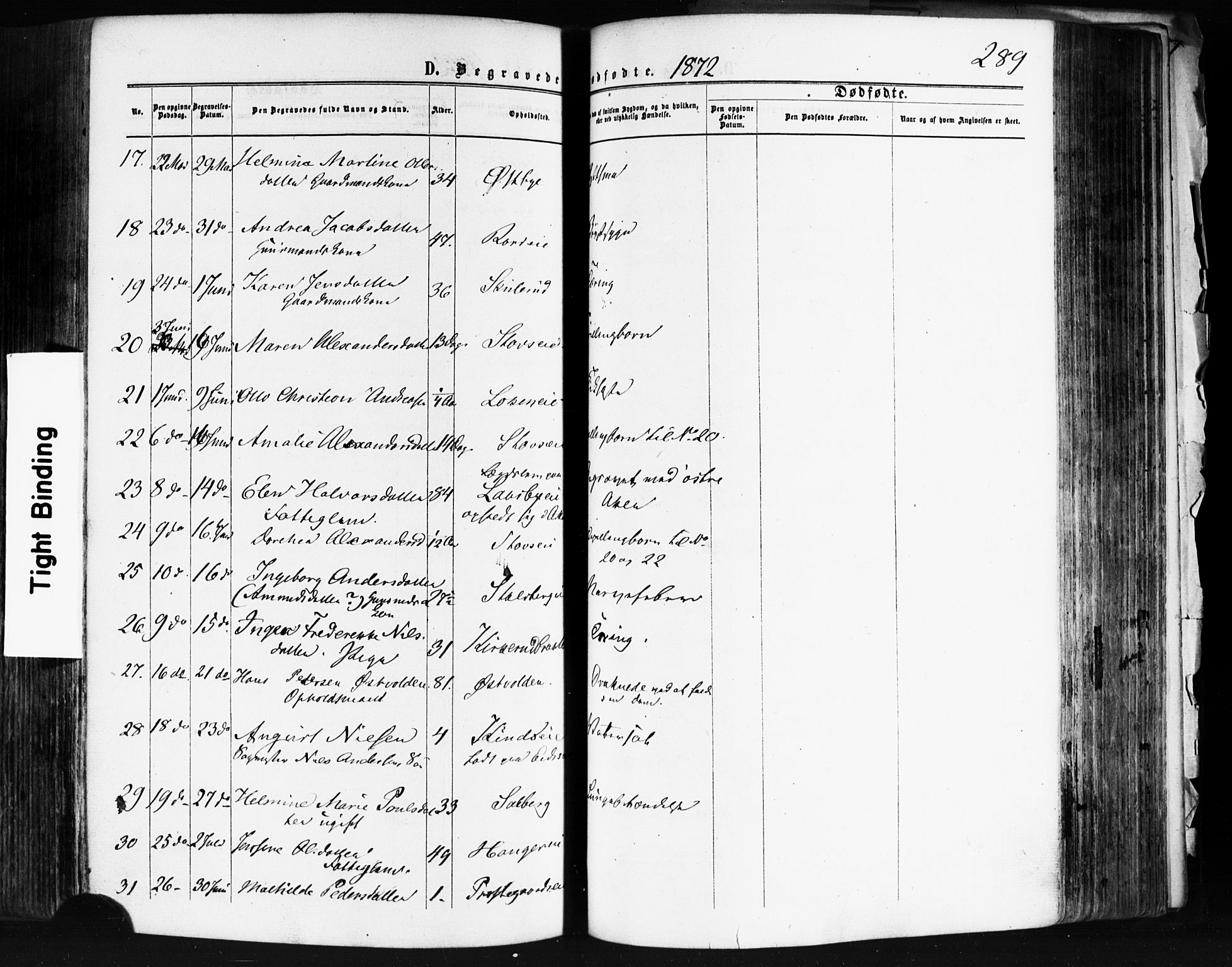 Skedsmo prestekontor Kirkebøker, AV/SAO-A-10033a/F/Fa/L0011: Parish register (official) no. I 11, 1866-1876, p. 289