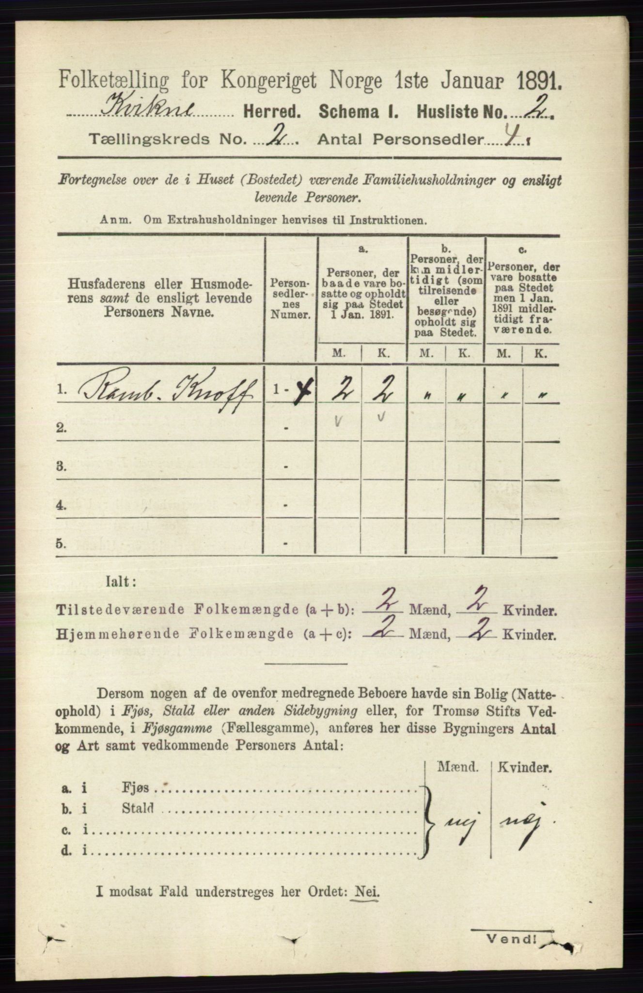 RA, 1891 census for 0440 Kvikne, 1891, p. 229