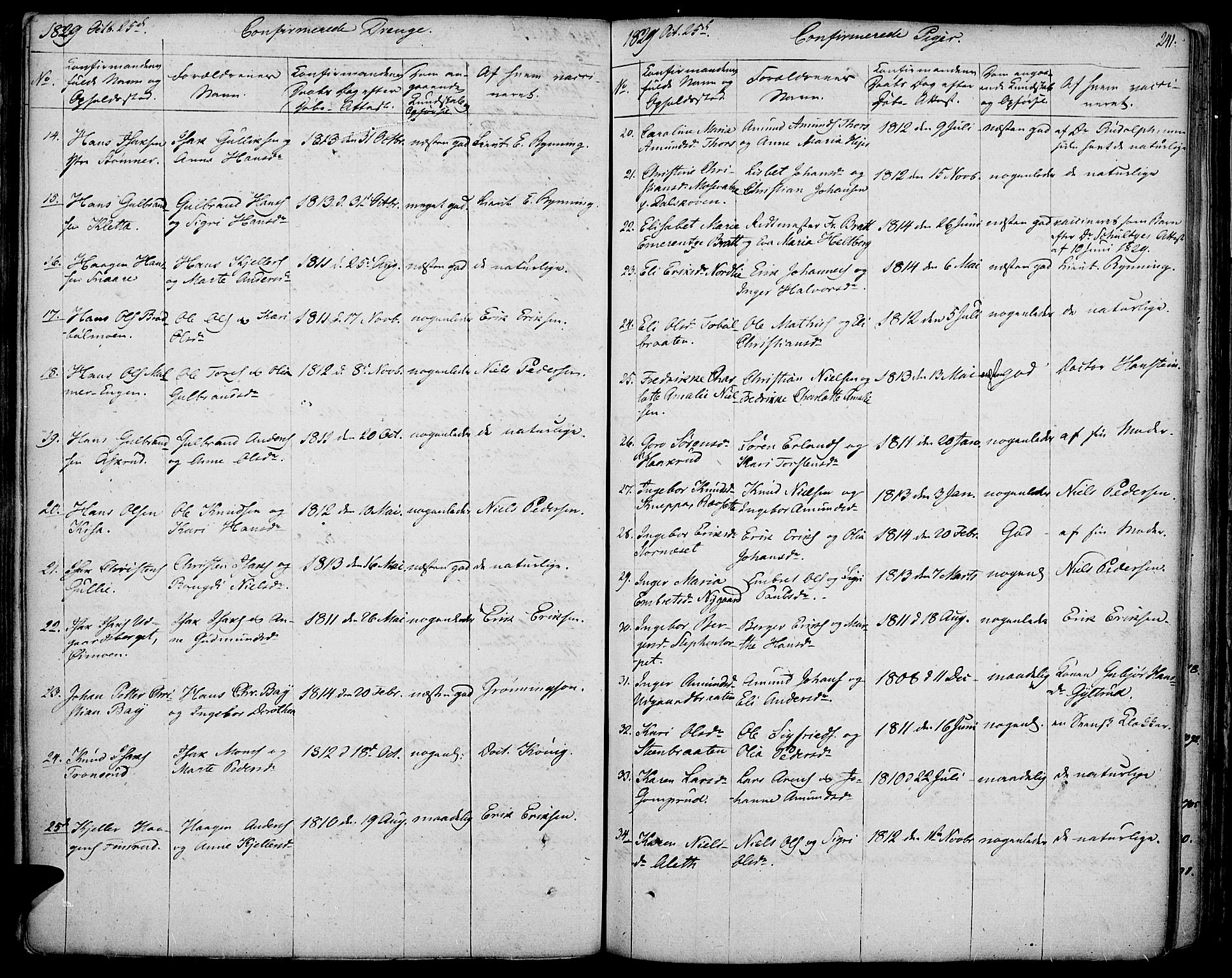 Vinger prestekontor, AV/SAH-PREST-024/H/Ha/Haa/L0007: Parish register (official) no. 7, 1826-1839, p. 241