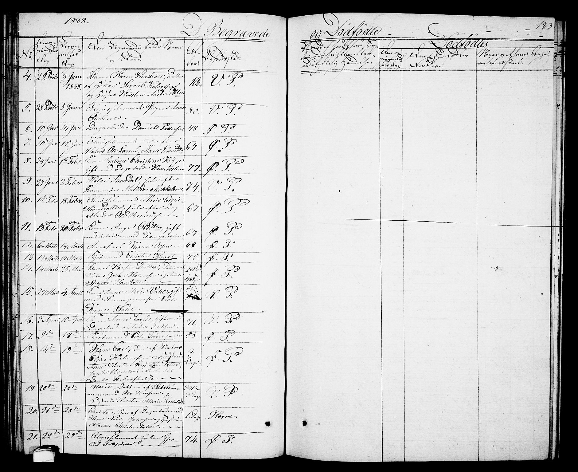 Porsgrunn kirkebøker , SAKO/A-104/G/Gb/L0002: Parish register (copy) no. II 2, 1828-1841, p. 183