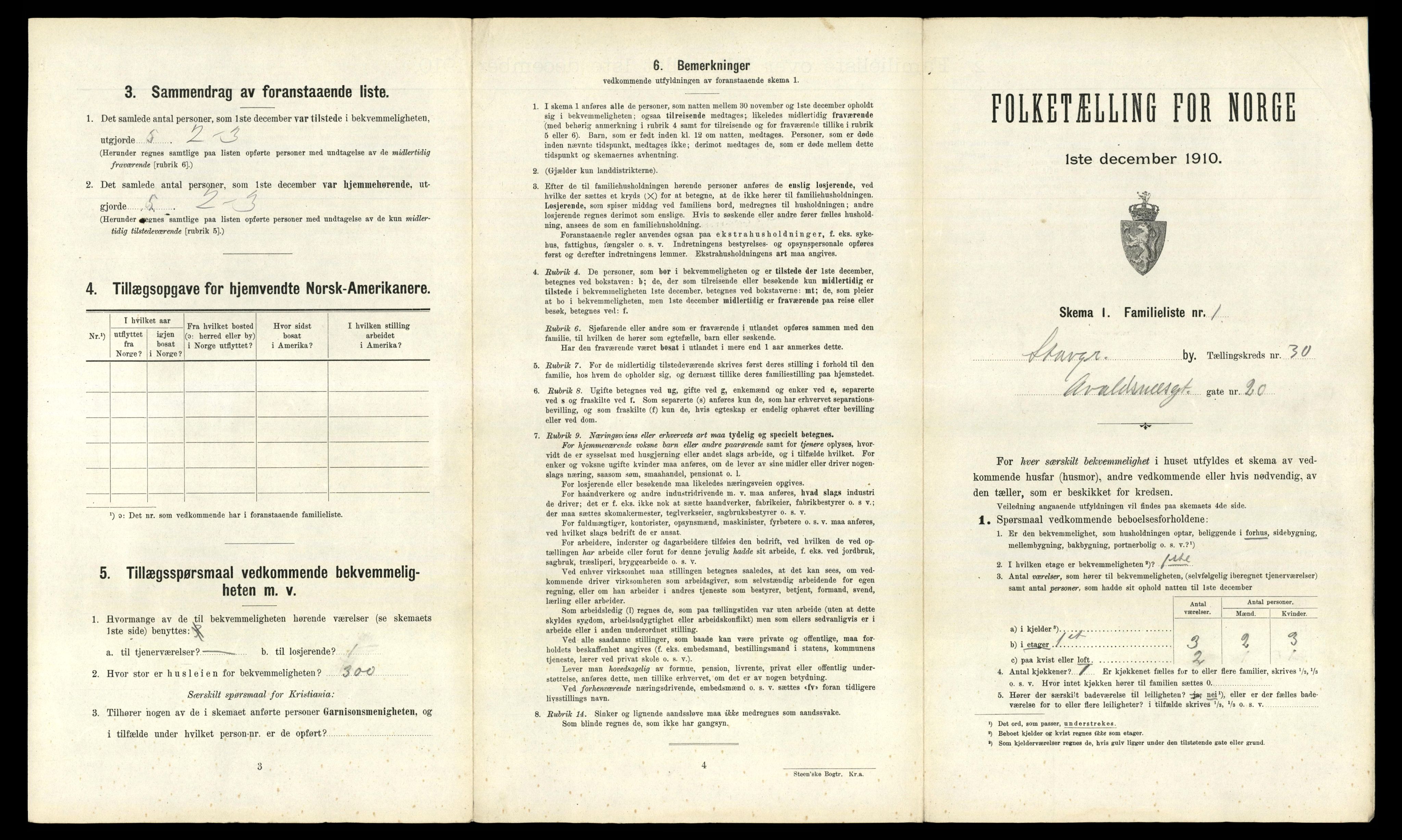 RA, 1910 census for Stavanger, 1910, p. 18436