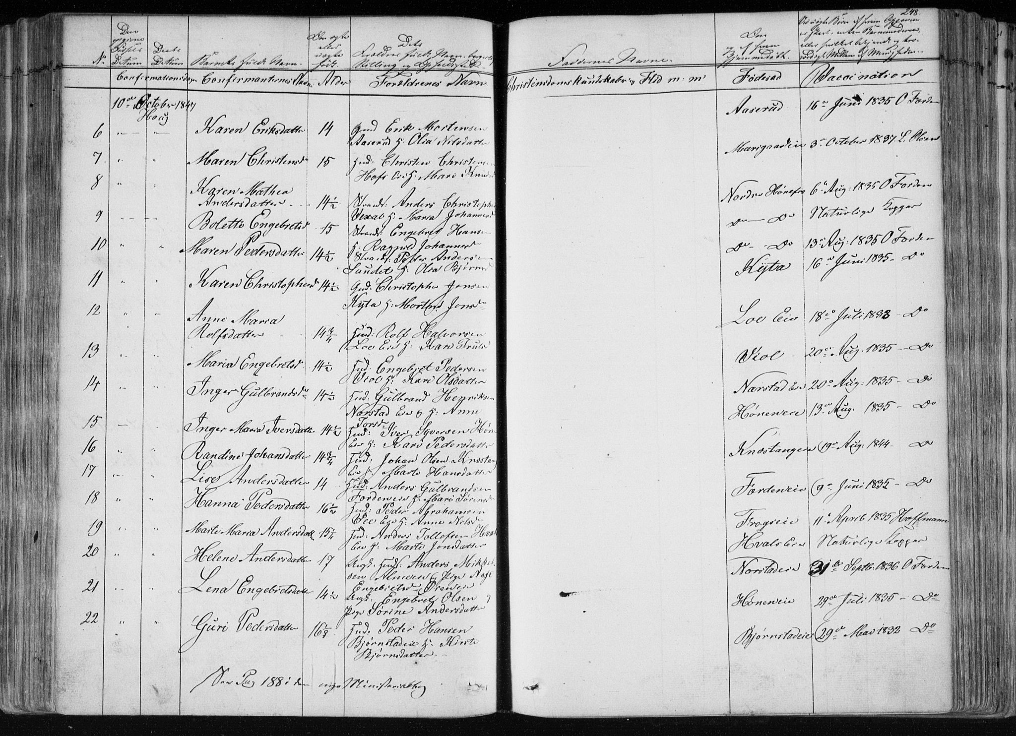 Norderhov kirkebøker, AV/SAKO-A-237/F/Fa/L0010: Parish register (official) no. 10, 1837-1847, p. 248