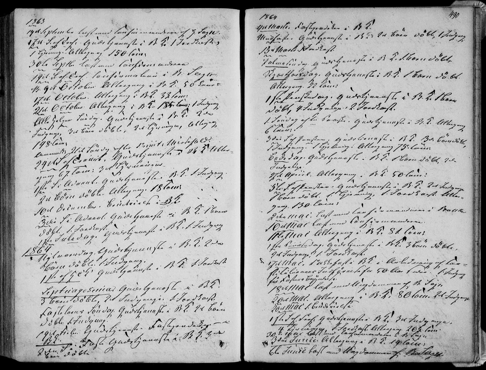 Bakke sokneprestkontor, AV/SAK-1111-0002/F/Fa/Faa/L0006: Parish register (official) no. A 6, 1855-1877, p. 490
