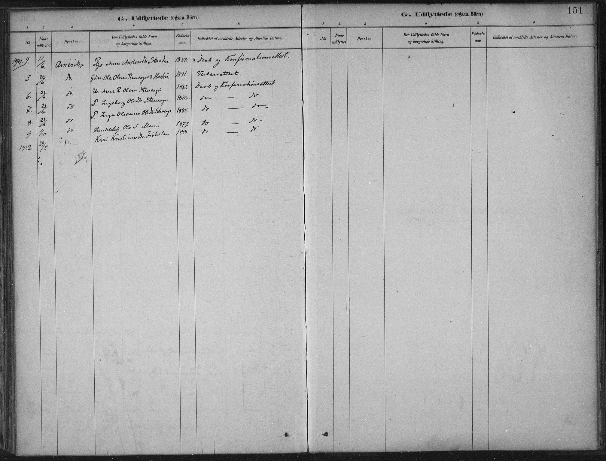 Innvik sokneprestembete, AV/SAB-A-80501: Parish register (official) no. B  1, 1879-1902, p. 151