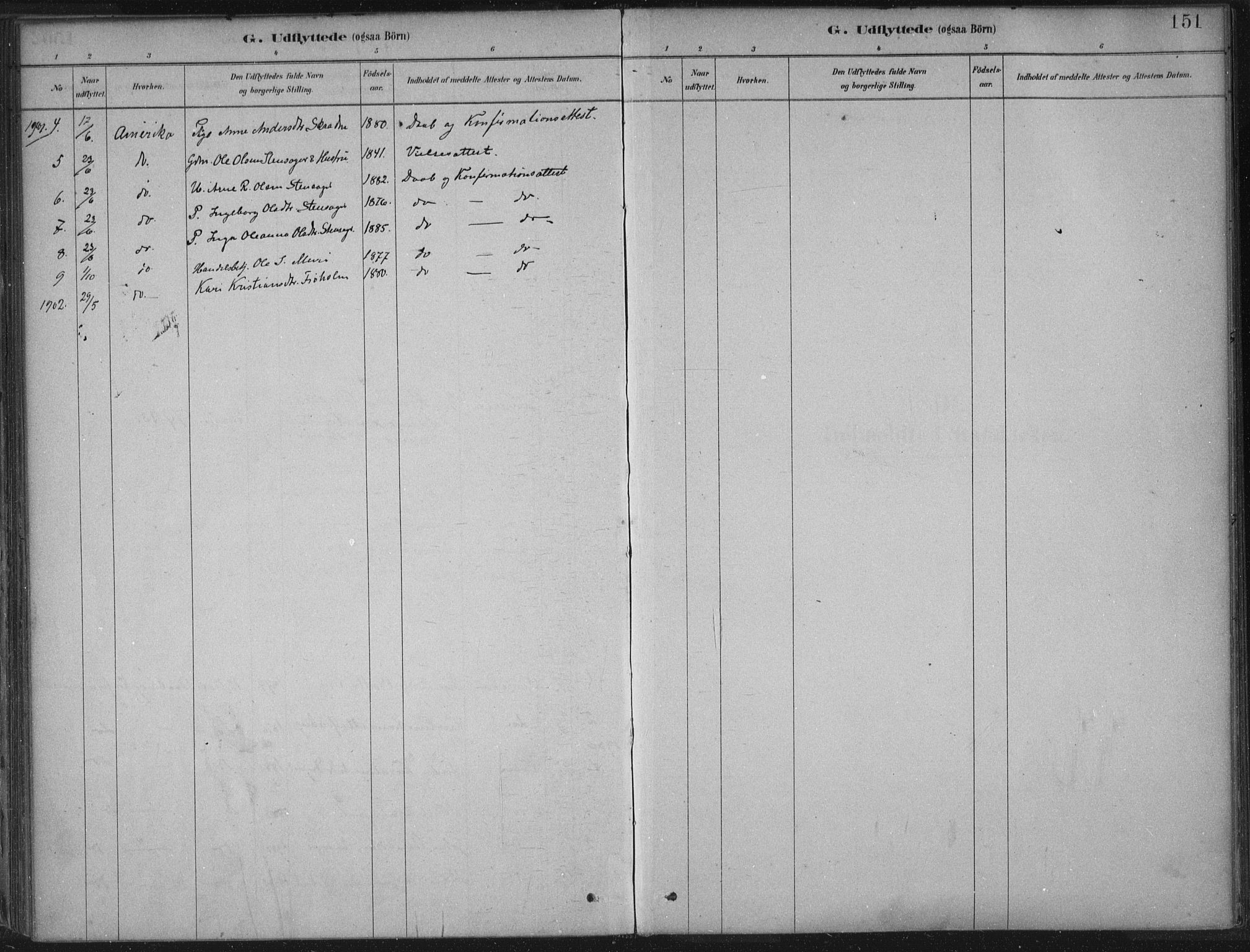 Innvik sokneprestembete, AV/SAB-A-80501: Parish register (official) no. B  1, 1879-1902, p. 151