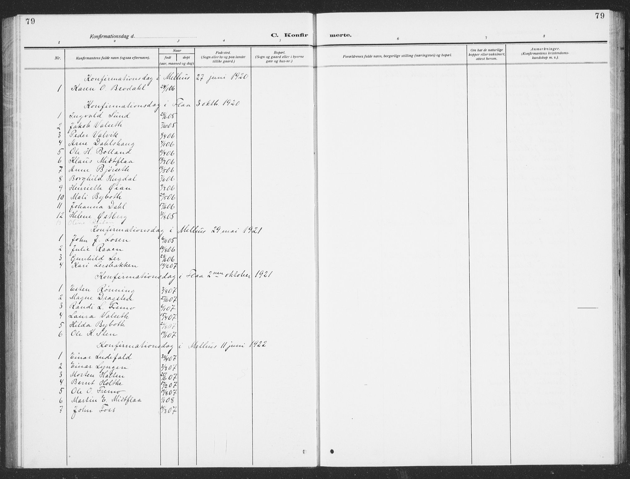 Ministerialprotokoller, klokkerbøker og fødselsregistre - Sør-Trøndelag, AV/SAT-A-1456/693/L1124: Parish register (copy) no. 693C05, 1911-1941, p. 79