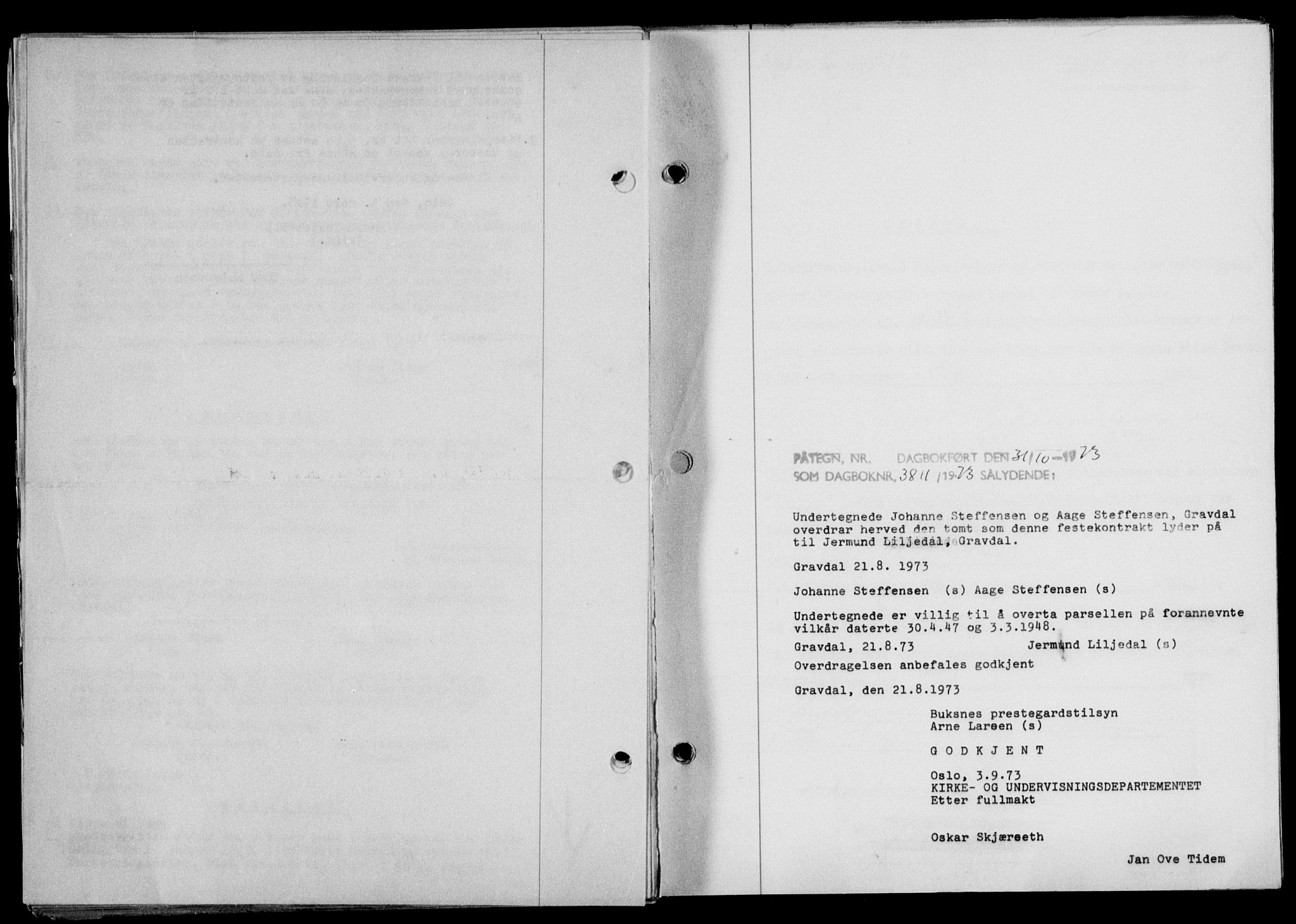 Lofoten sorenskriveri, SAT/A-0017/1/2/2C/L0018a: Mortgage book no. 18a, 1948-1948, Diary no: : 3811/1948