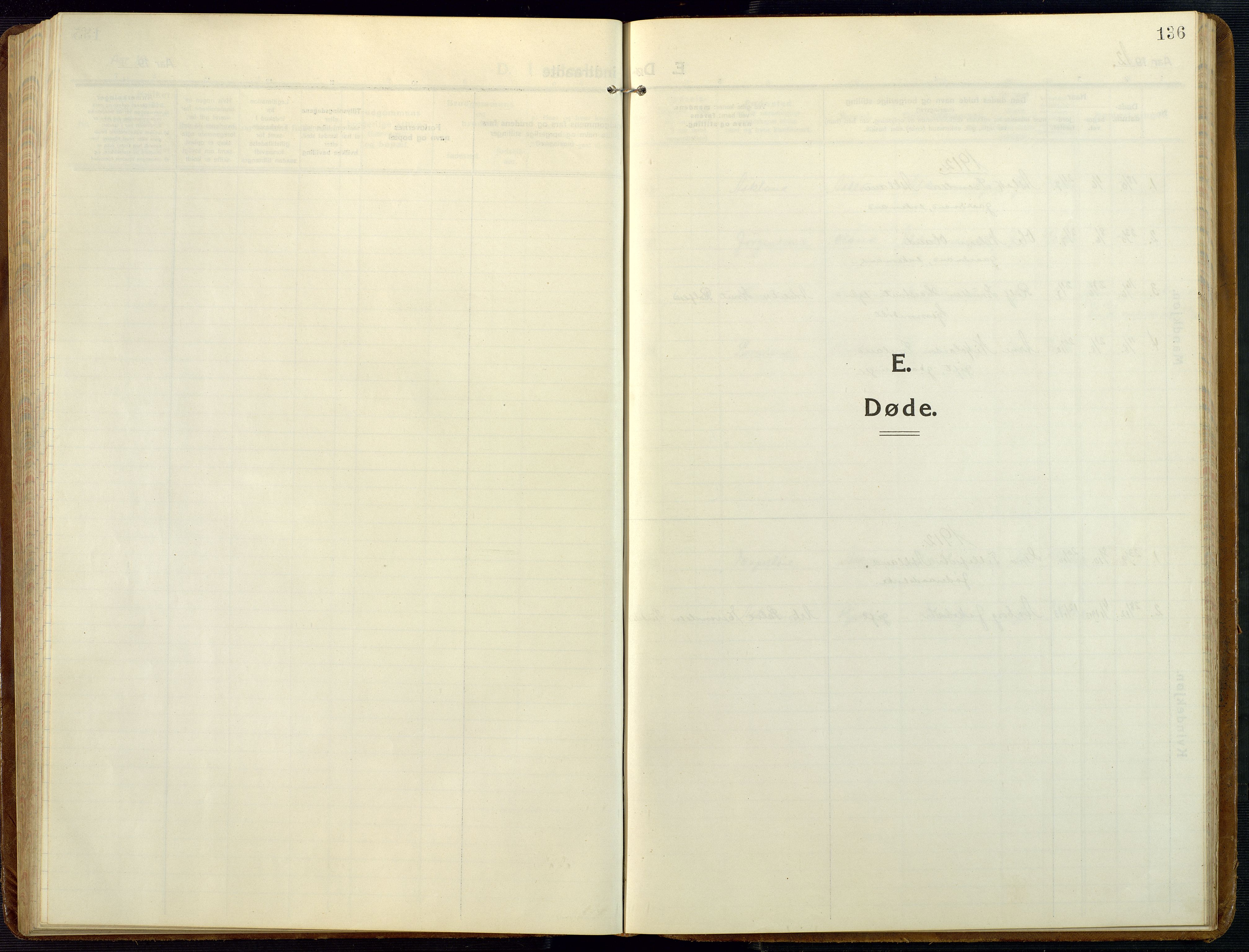 Åmli sokneprestkontor, SAK/1111-0050/F/Fb/Fba/L0003: Parish register (copy) no. B 3, 1912-1974, p. 136