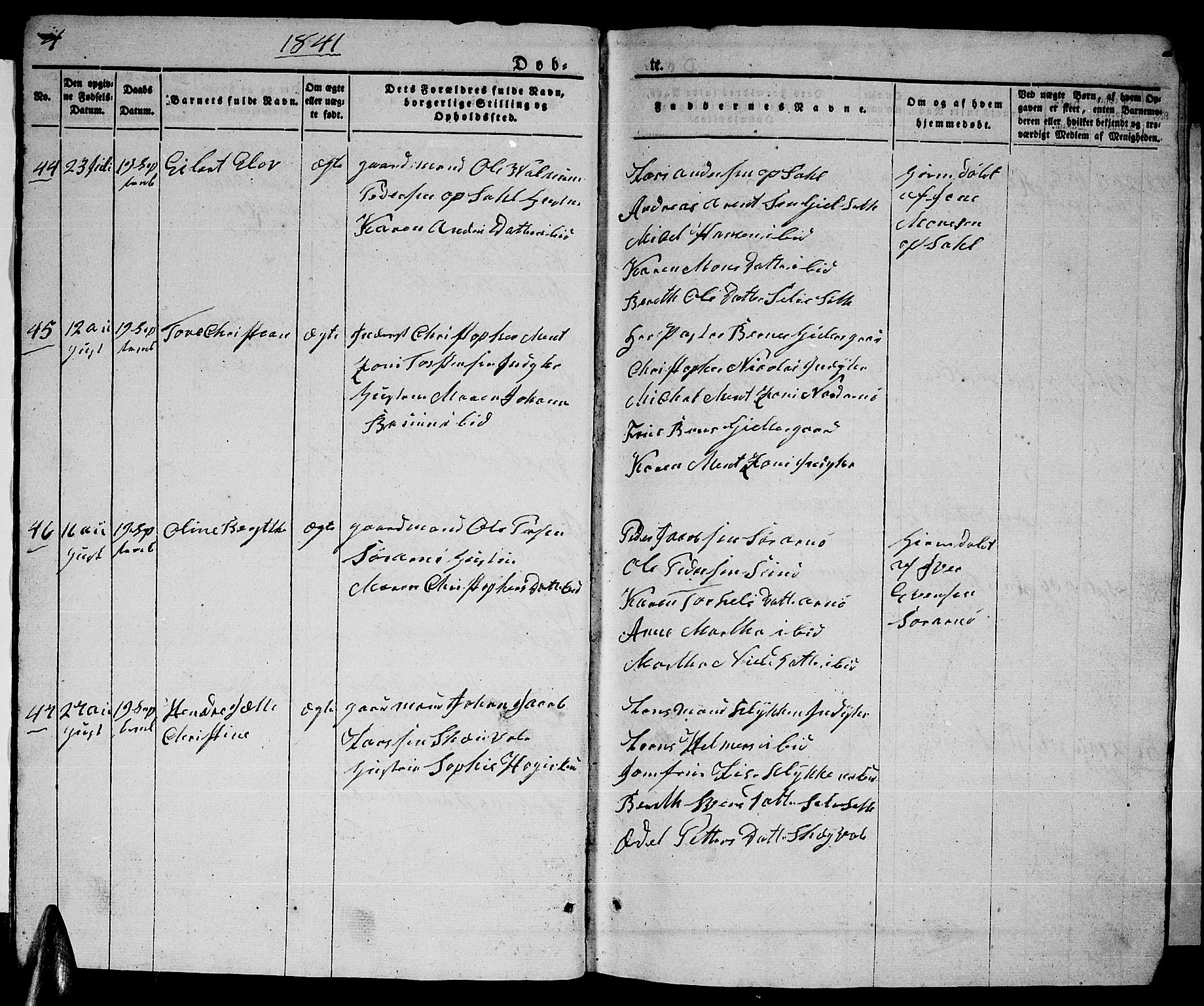 Ministerialprotokoller, klokkerbøker og fødselsregistre - Nordland, SAT/A-1459/805/L0106: Parish register (copy) no. 805C02, 1841-1861, p. 4