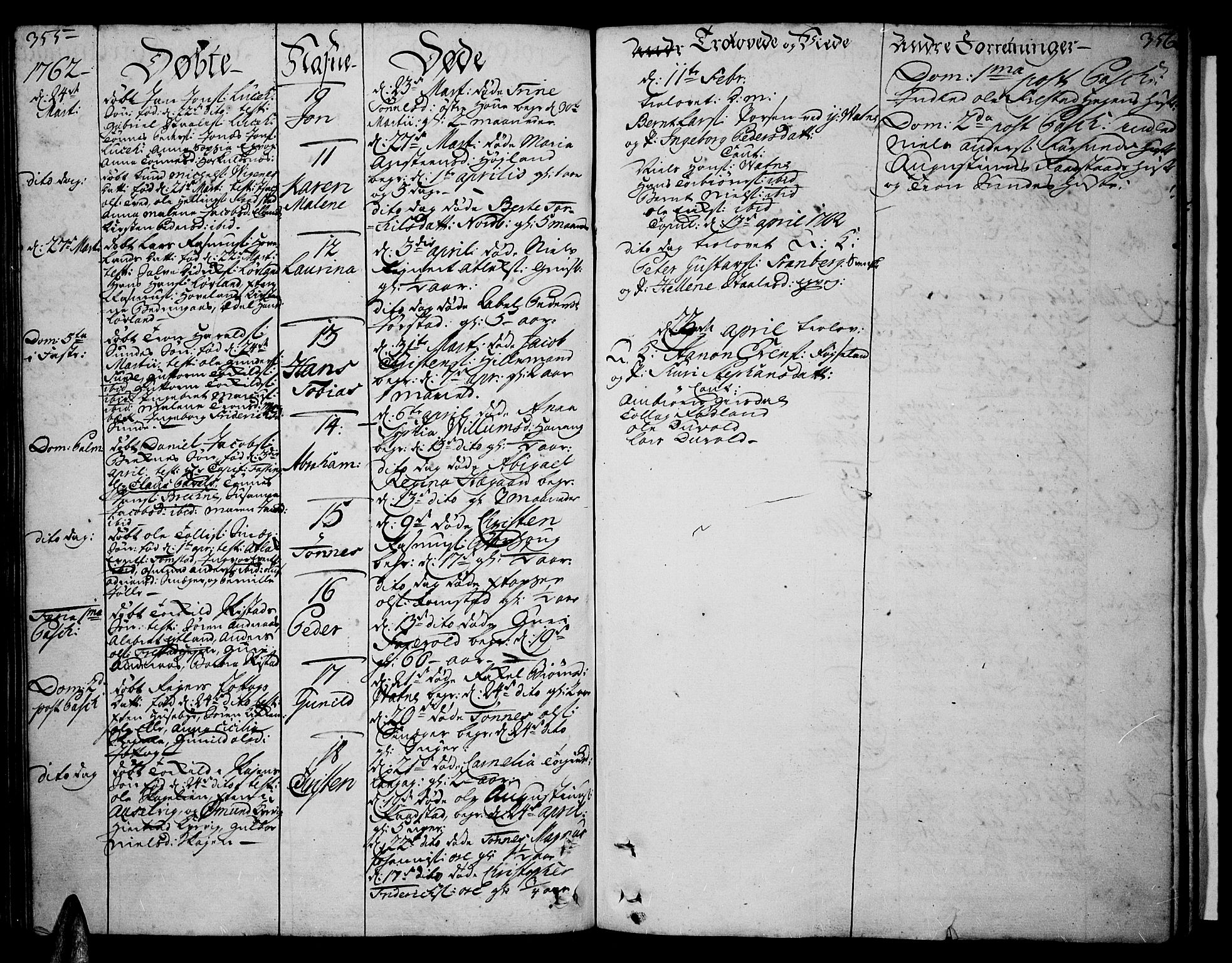 Lista sokneprestkontor, AV/SAK-1111-0027/F/Fa/L0003: Parish register (official) no. A 3 /1, 1743-1767, p. 355-356