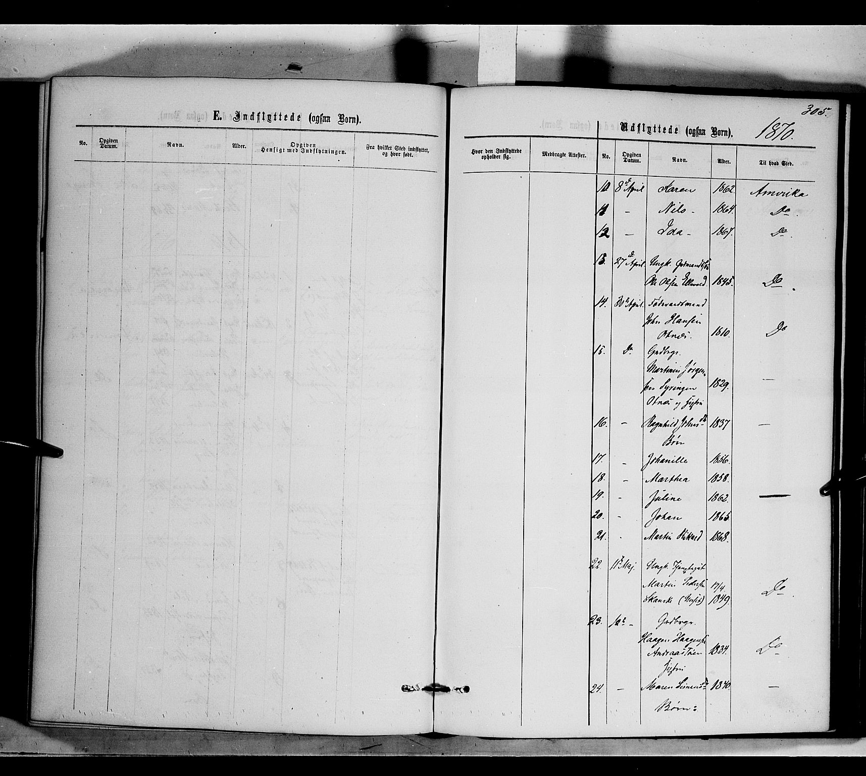 Rendalen prestekontor, AV/SAH-PREST-054/H/Ha/Haa/L0006: Parish register (official) no. 6, 1867-1877, p. 305