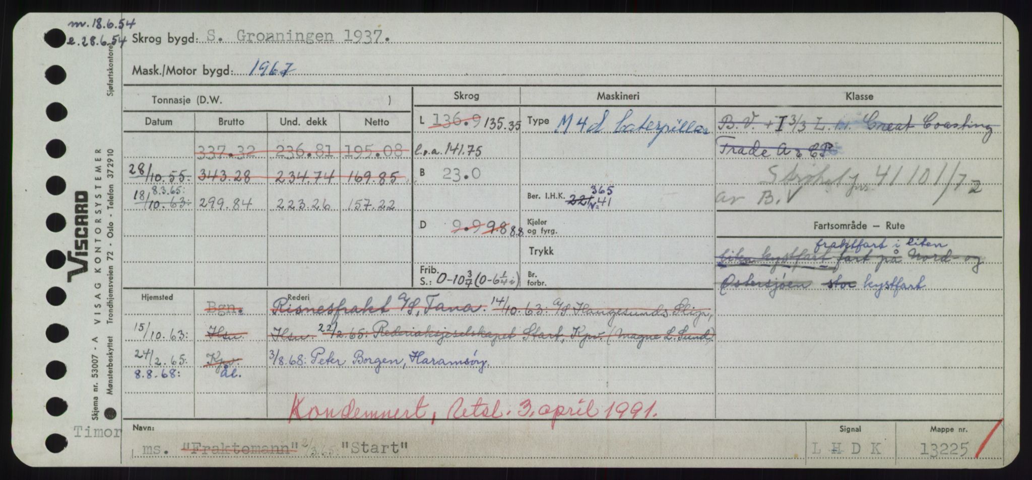 Sjøfartsdirektoratet med forløpere, Skipsmålingen, RA/S-1627/H/Hd/L0036: Fartøy, St, p. 169