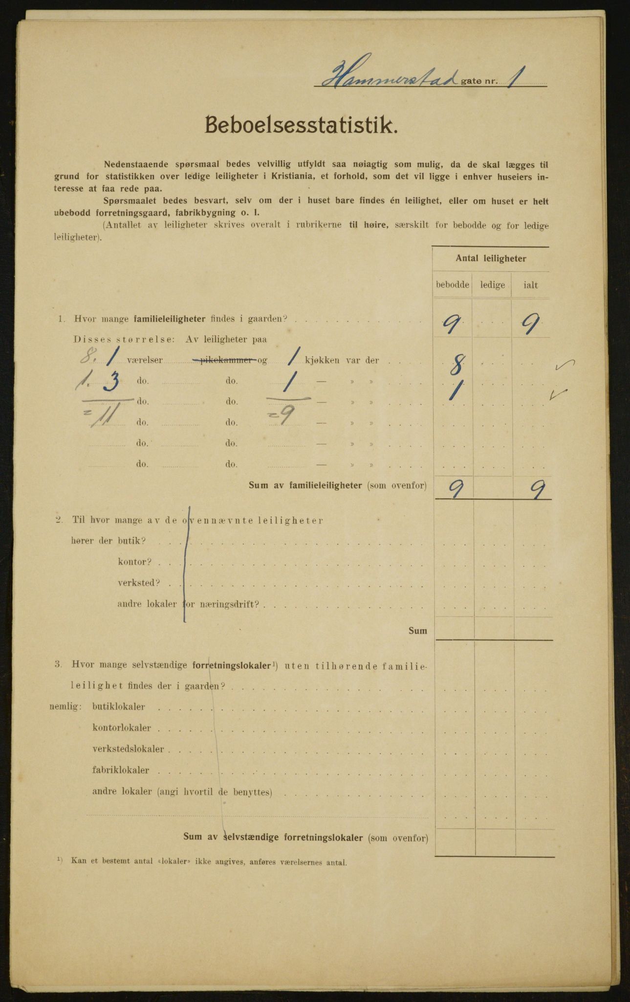 OBA, Municipal Census 1910 for Kristiania, 1910, p. 32385