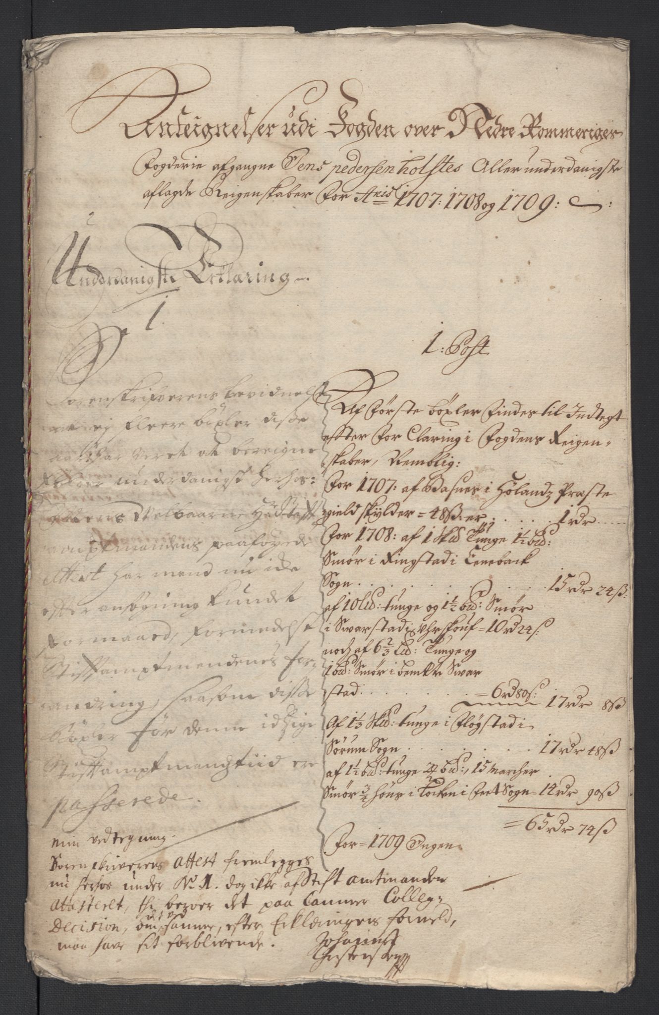 Rentekammeret inntil 1814, Reviderte regnskaper, Fogderegnskap, AV/RA-EA-4092/R11/L0591: Fogderegnskap Nedre Romerike, 1708-1709, p. 343