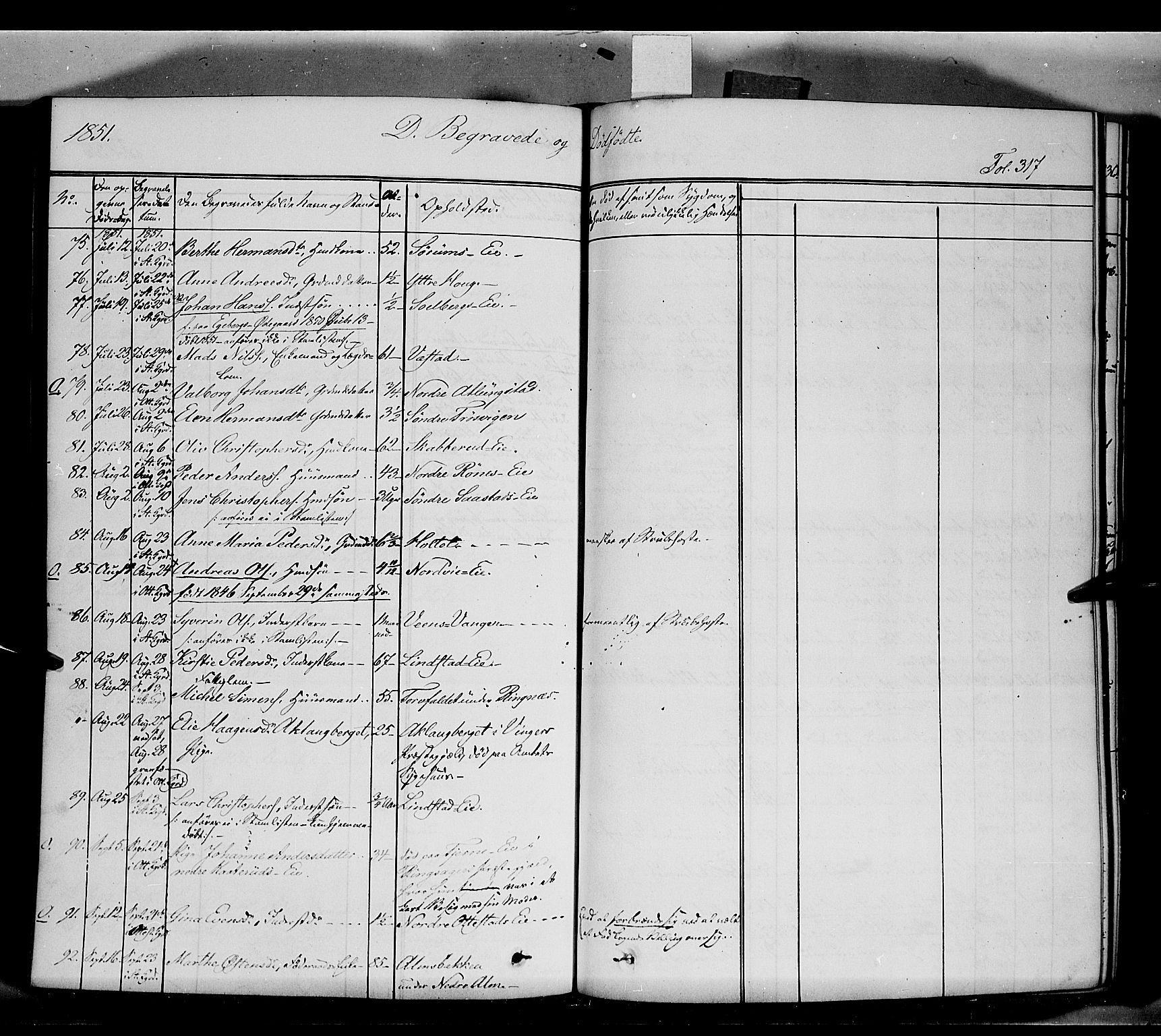 Stange prestekontor, AV/SAH-PREST-002/K/L0011: Parish register (official) no. 11, 1846-1852, p. 317