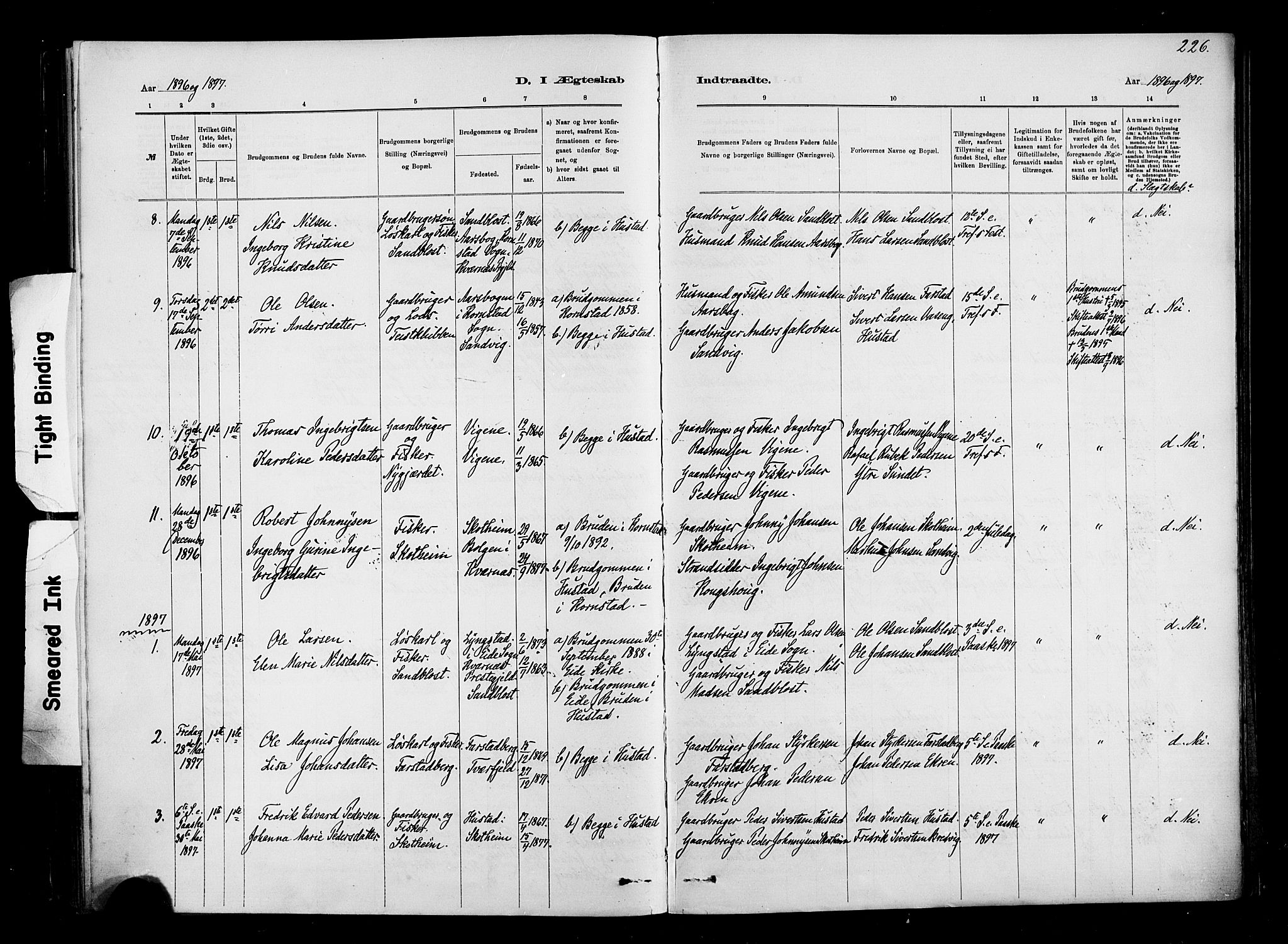 Ministerialprotokoller, klokkerbøker og fødselsregistre - Møre og Romsdal, AV/SAT-A-1454/567/L0778: Parish register (official) no. 567A01, 1881-1903, p. 226