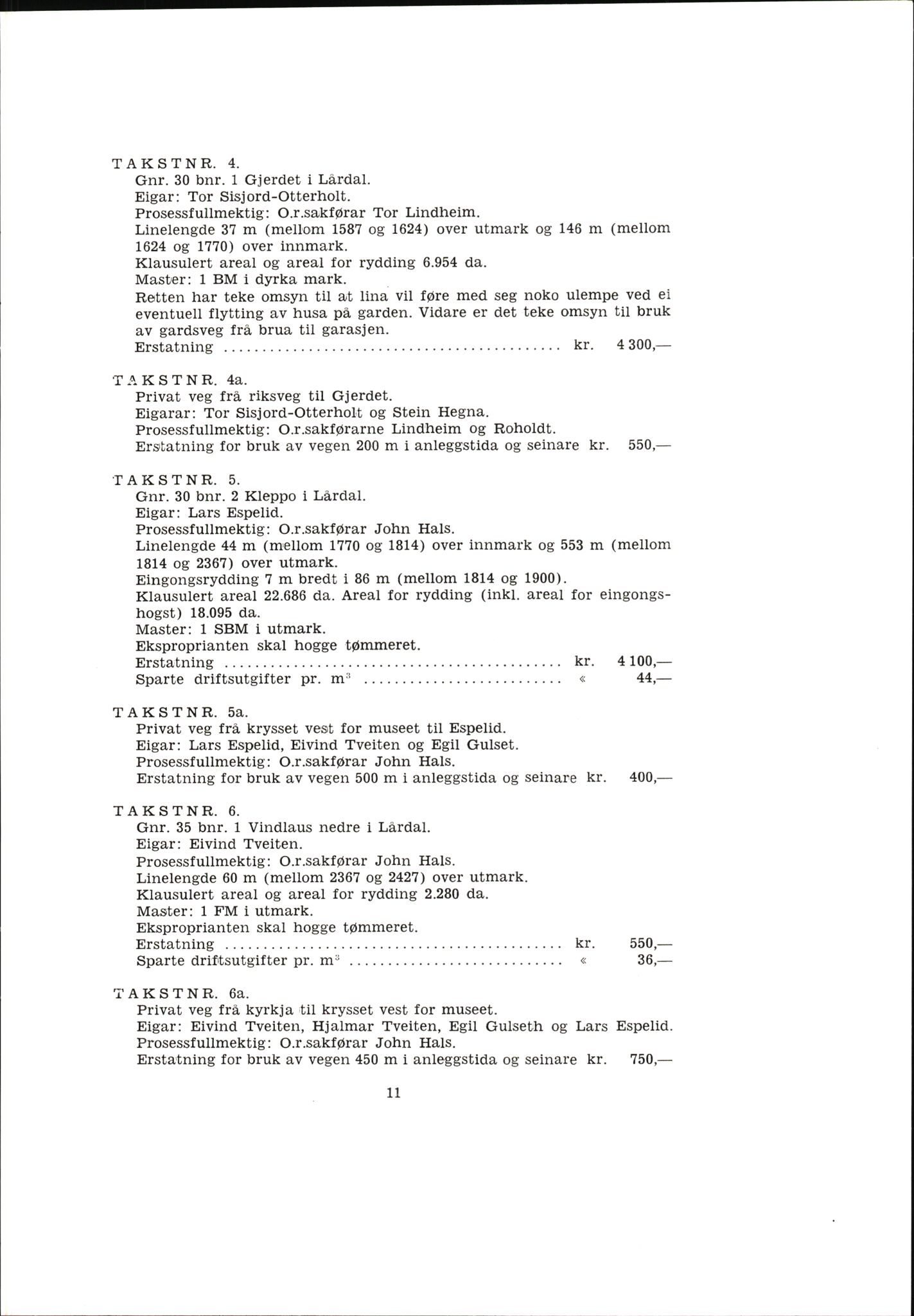 Vest-Telemark sorenskriveri, AV/SAKO-A-134/F/Fo/Fob/L0002: Skjønn/rettsbøker for kraftutbygging/veg, 1963-1968, p. 13