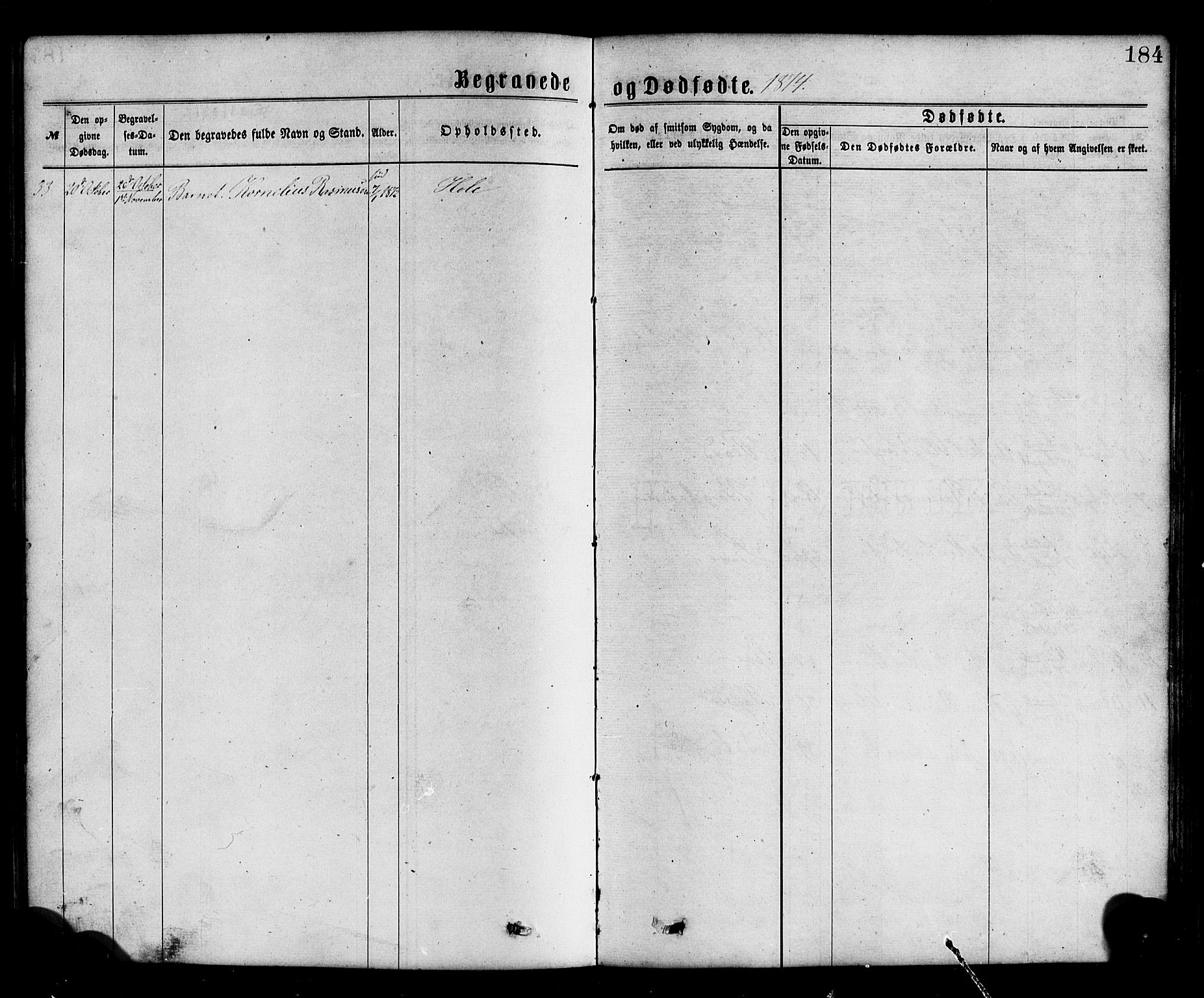 Gloppen sokneprestembete, SAB/A-80101/H/Hab/Habc/L0001: Parish register (copy) no. C 1, 1872-1896, p. 184
