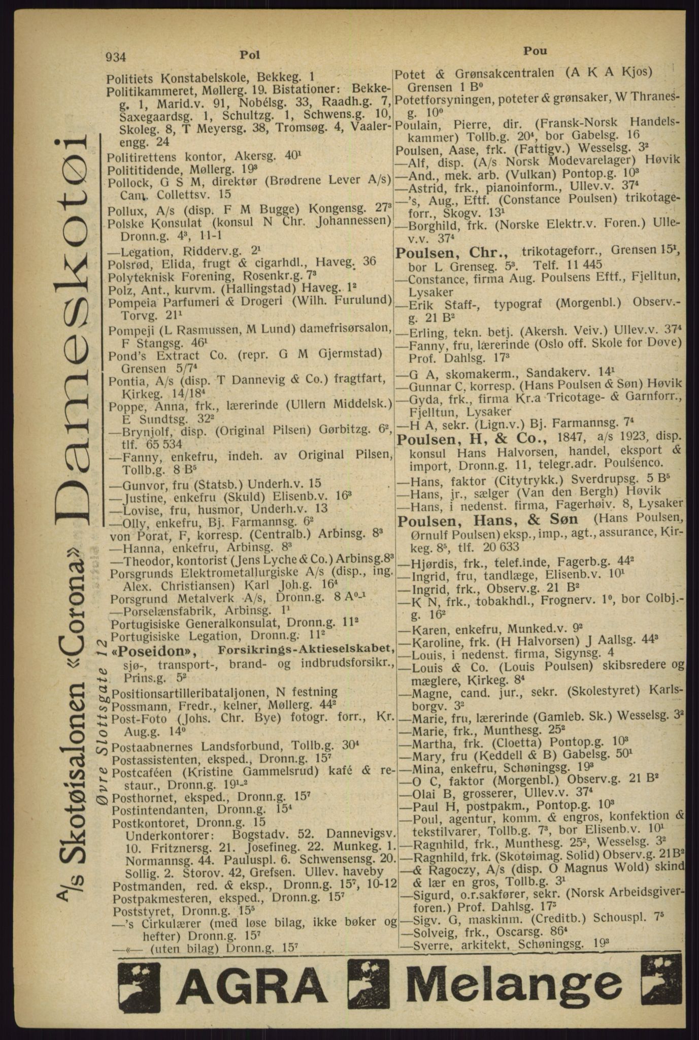 Kristiania/Oslo adressebok, PUBL/-, 1927, p. 934