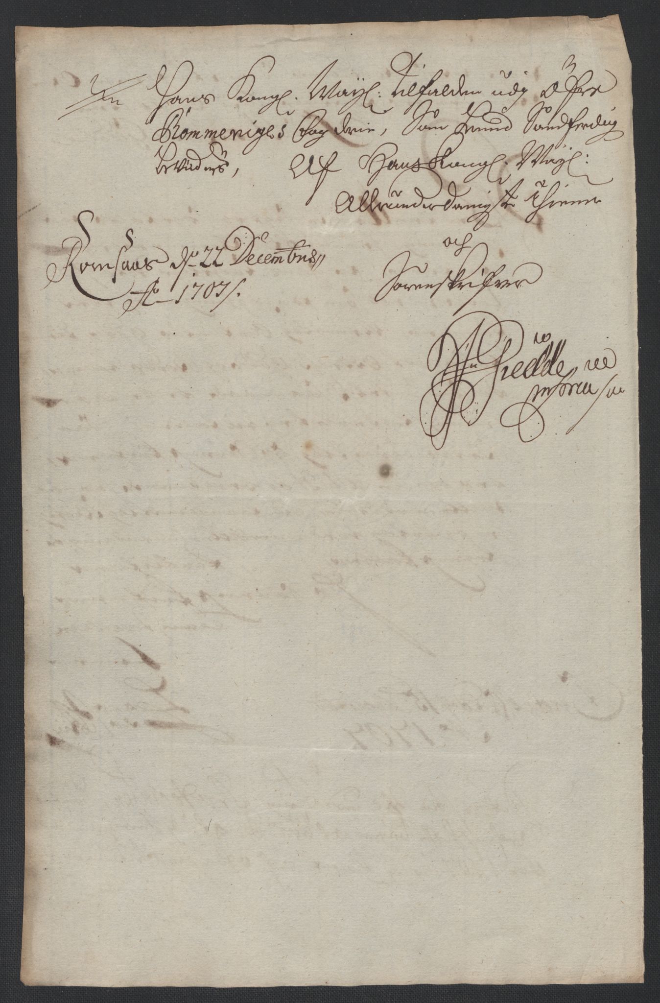 Rentekammeret inntil 1814, Reviderte regnskaper, Fogderegnskap, AV/RA-EA-4092/R12/L0718: Fogderegnskap Øvre Romerike, 1706-1707, p. 291