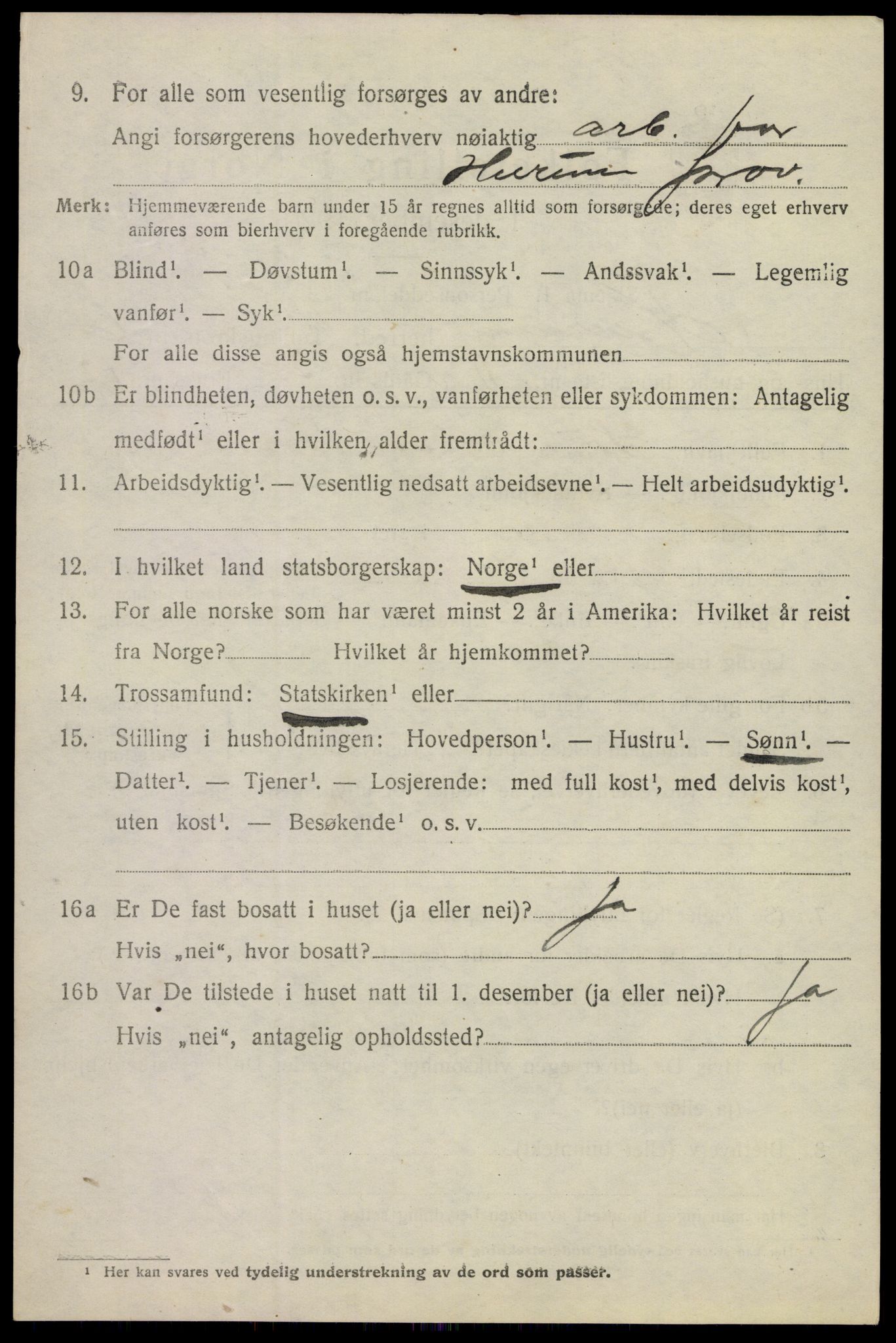 SAKO, 1920 census for Hurum, 1920, p. 7365