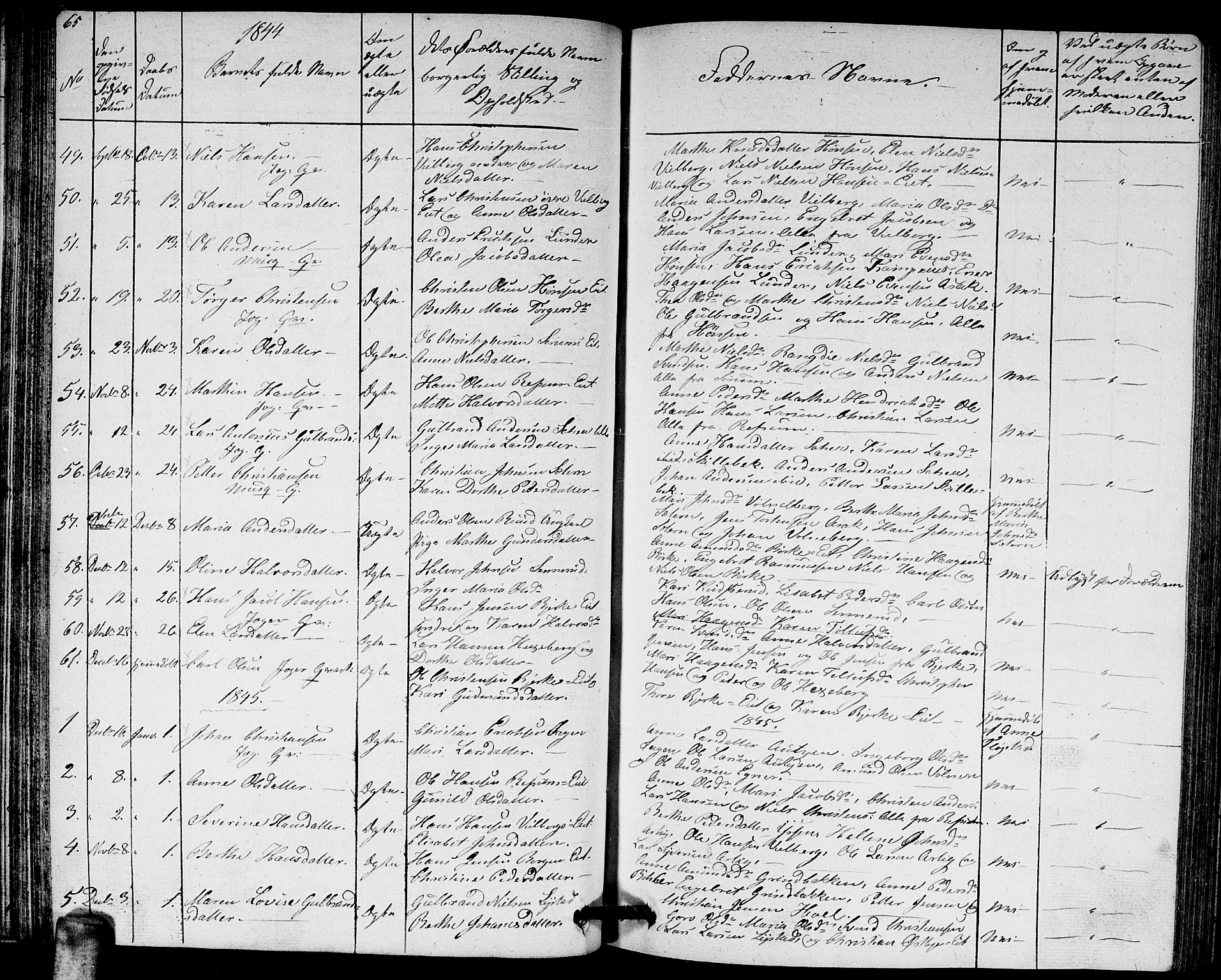 Sørum prestekontor Kirkebøker, AV/SAO-A-10303/G/Ga/L0002: Parish register (copy) no. I 2, 1829-1845, p. 65