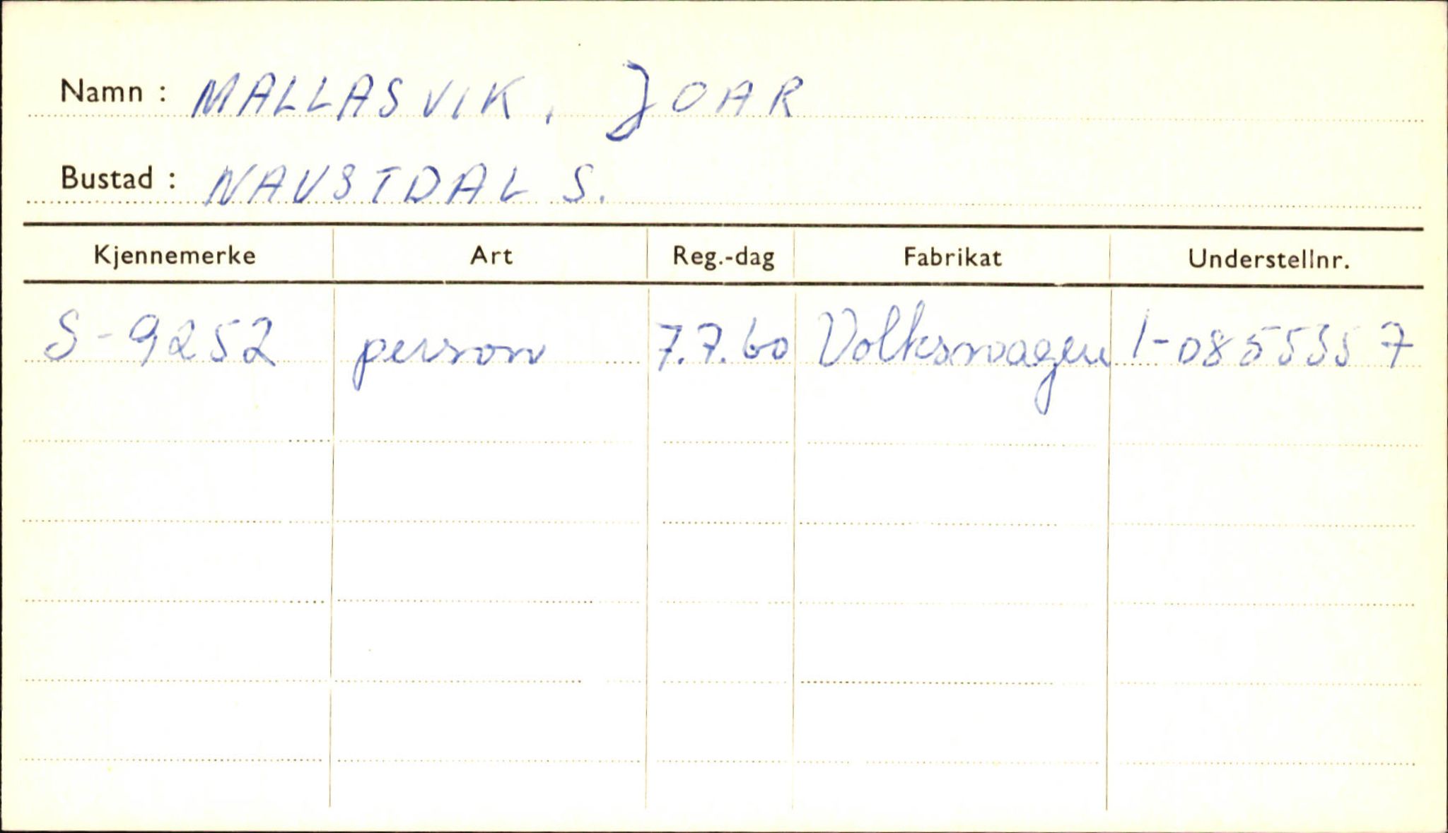 Statens vegvesen, Sogn og Fjordane vegkontor, AV/SAB-A-5301/4/F/L0001D: Eigarregister Fjordane til 1.6.1961, 1930-1961, p. 534