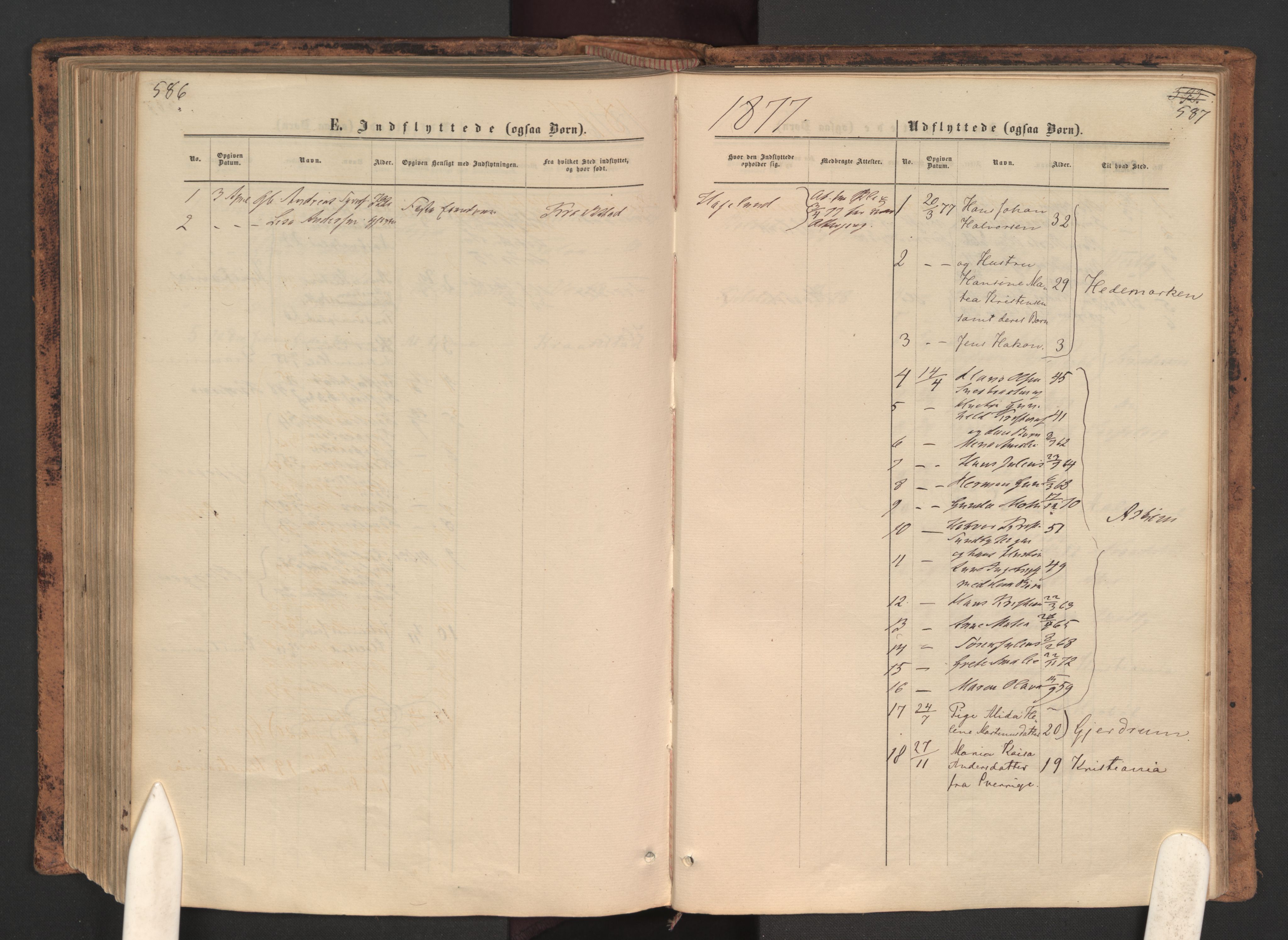 Ås prestekontor Kirkebøker, SAO/A-10894/F/Fa/L0008: Parish register (official) no. I 8, 1871-1880, p. 586-587