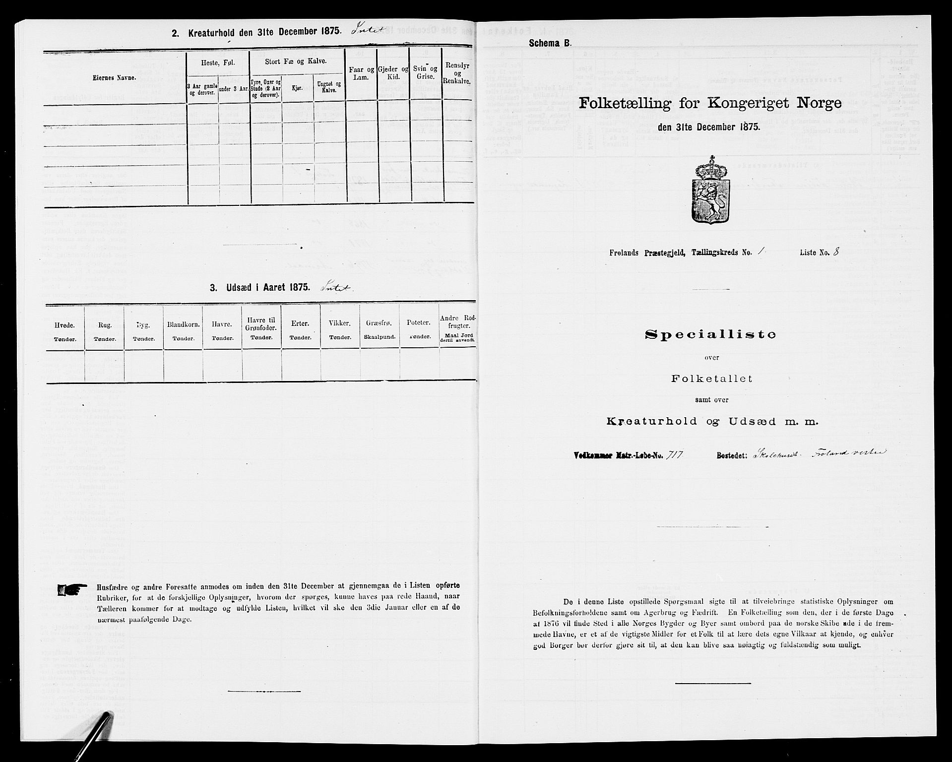 SAK, 1875 census for 0919P Froland, 1875, p. 53