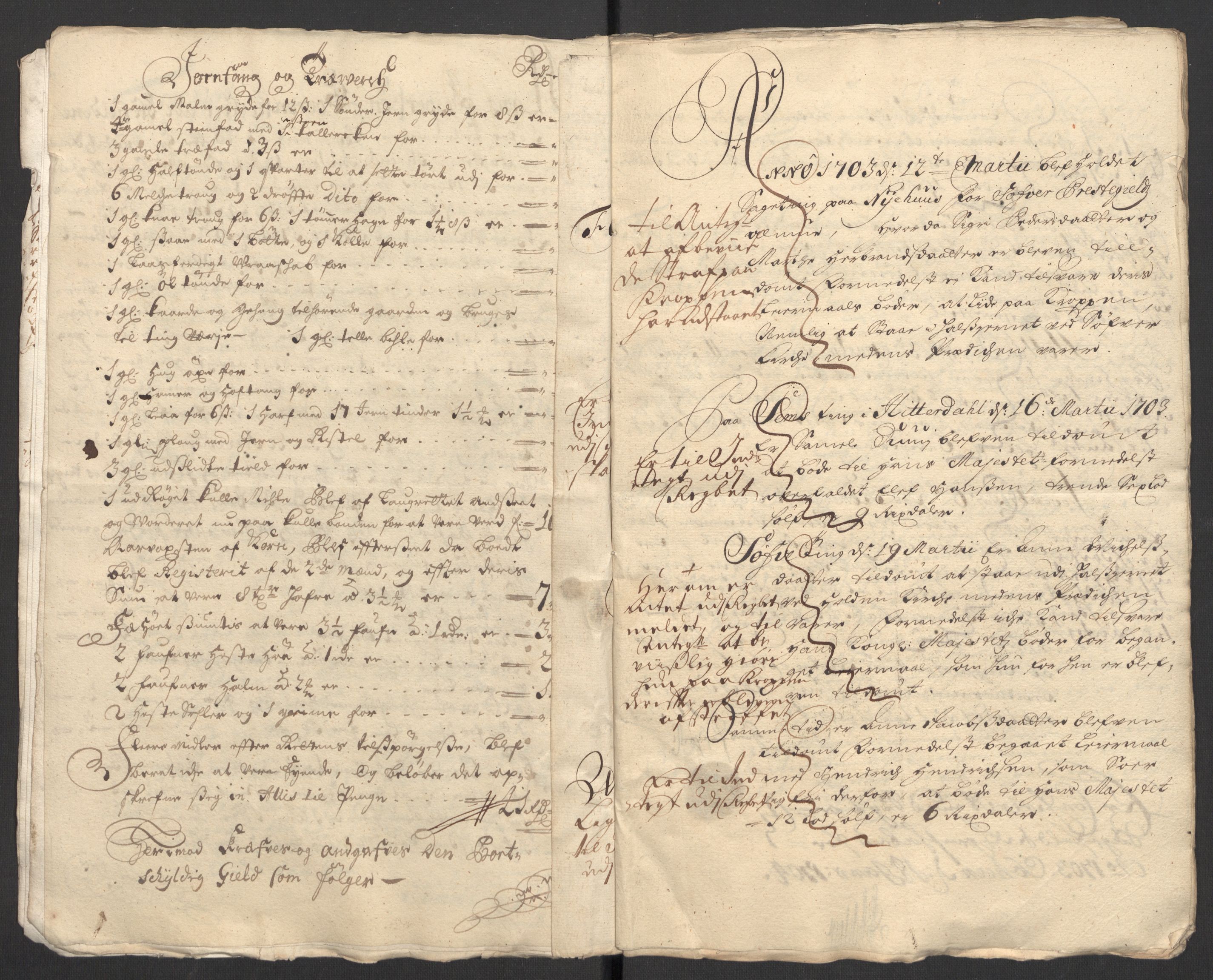 Rentekammeret inntil 1814, Reviderte regnskaper, Fogderegnskap, AV/RA-EA-4092/R36/L2108: Fogderegnskap Øvre og Nedre Telemark og Bamble, 1703, p. 48