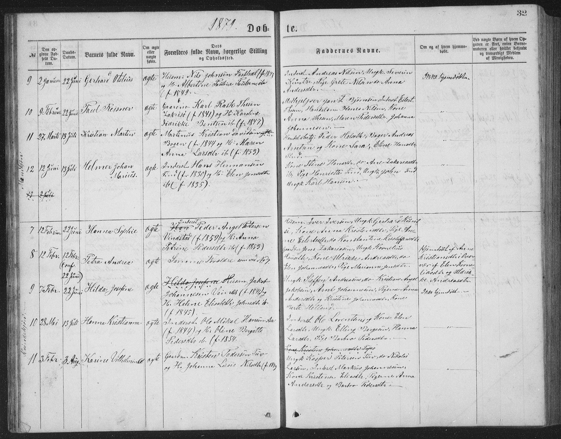 Ministerialprotokoller, klokkerbøker og fødselsregistre - Nordland, SAT/A-1459/886/L1225: Parish register (copy) no. 886C02, 1874-1896, p. 32