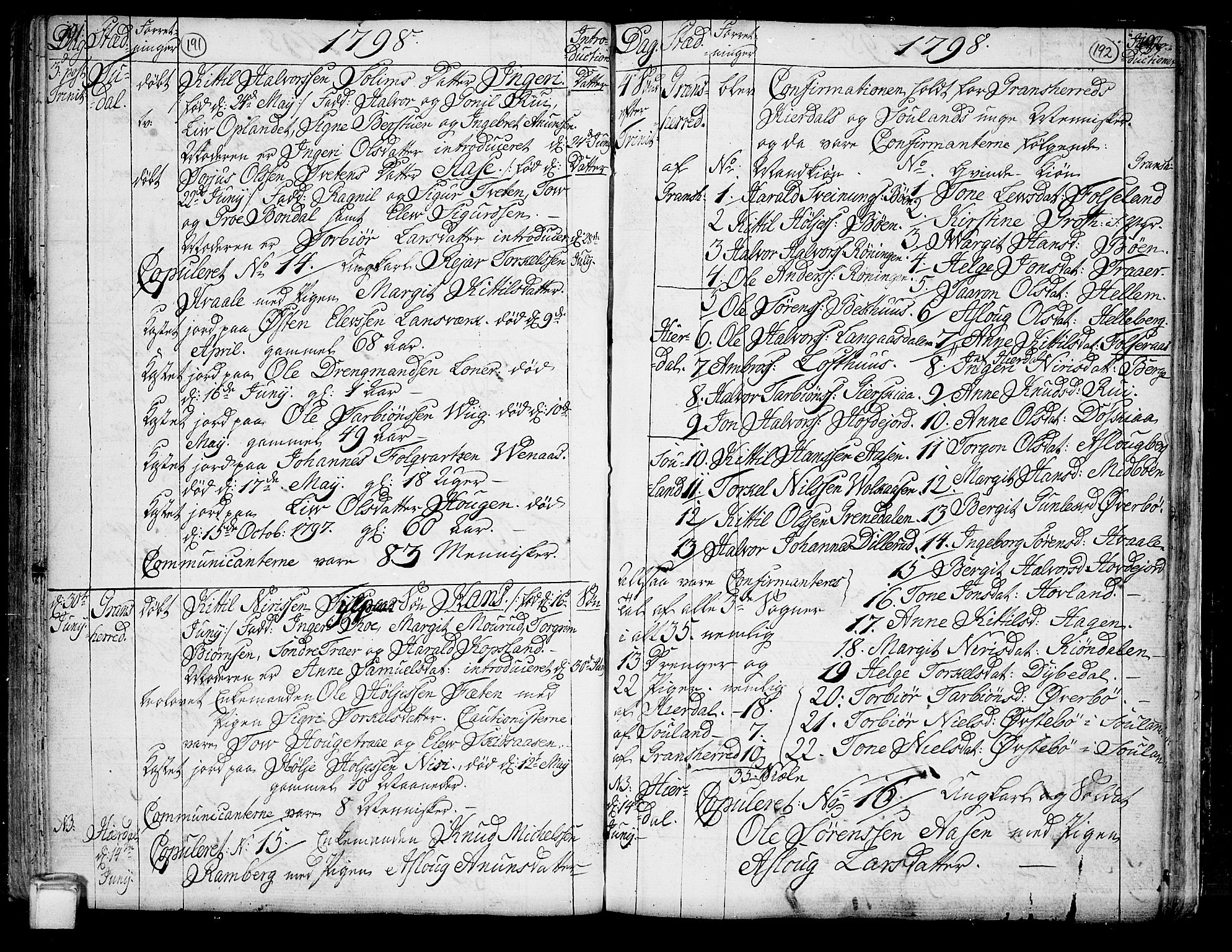 Hjartdal kirkebøker, AV/SAKO-A-270/F/Fa/L0005: Parish register (official) no. I 5, 1776-1801, p. 191-192