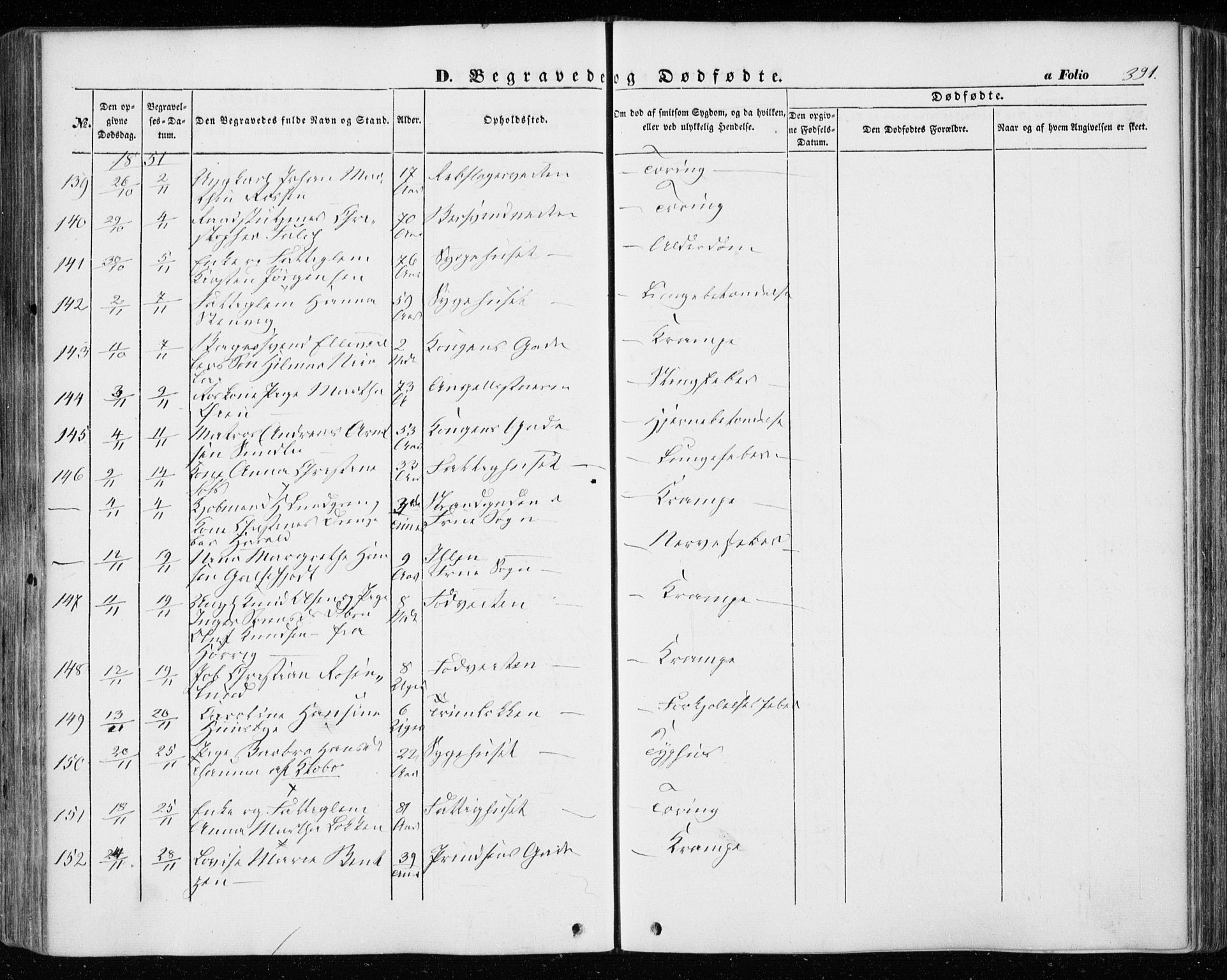 Ministerialprotokoller, klokkerbøker og fødselsregistre - Sør-Trøndelag, SAT/A-1456/601/L0051: Parish register (official) no. 601A19, 1848-1857, p. 391