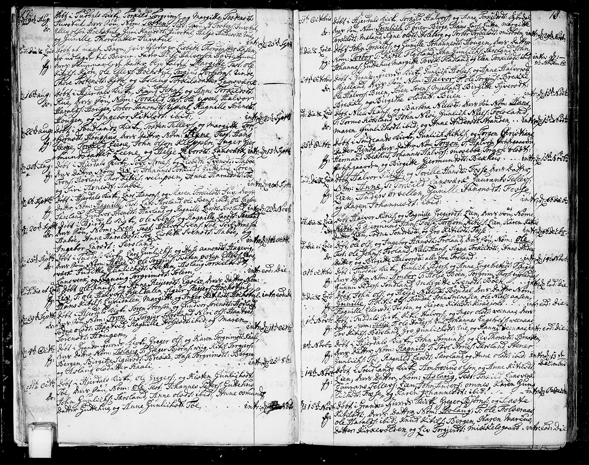 Hjartdal kirkebøker, AV/SAKO-A-270/F/Fa/L0005: Parish register (official) no. I 5, 1776-1801, p. 17-18