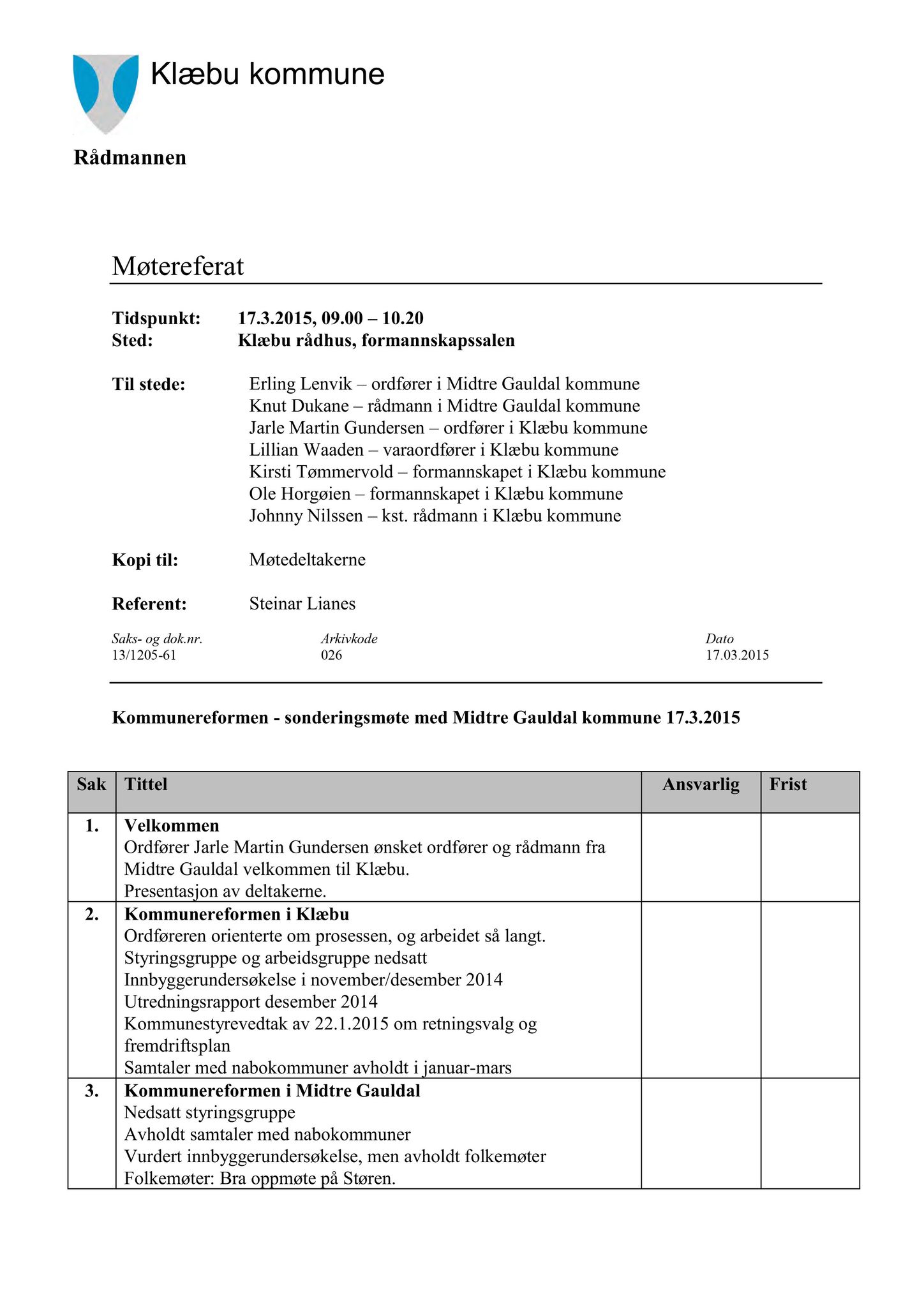 Klæbu Kommune, TRKO/KK/02-FS/L008: Formannsskapet - Møtedokumenter, 2015, p. 1310