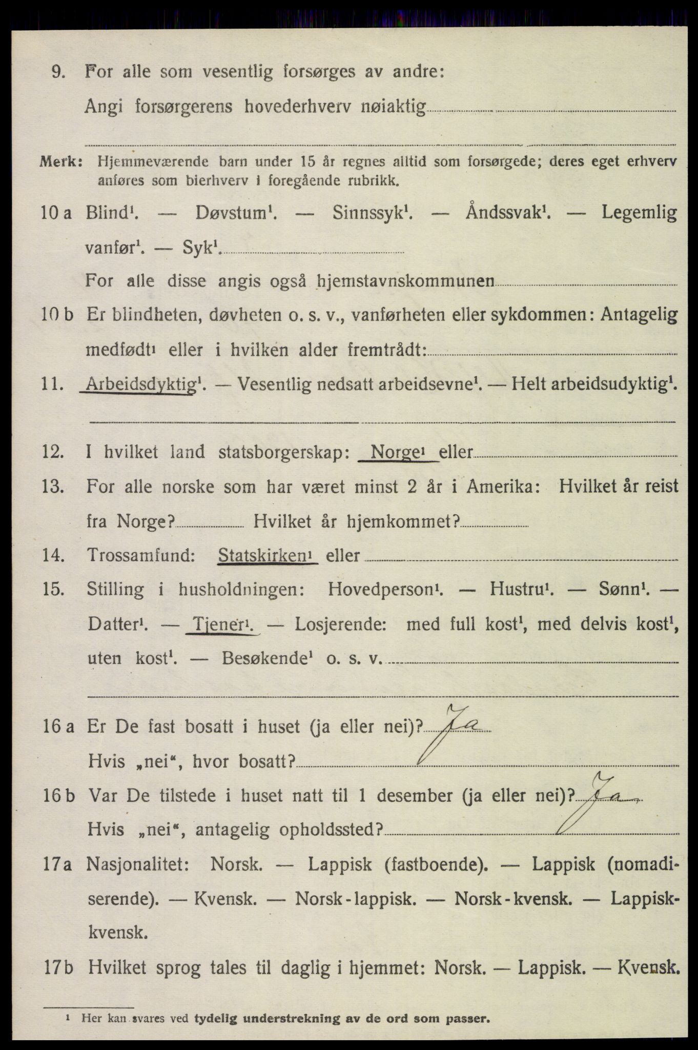 SAT, 1920 census for Skogn, 1920, p. 5846