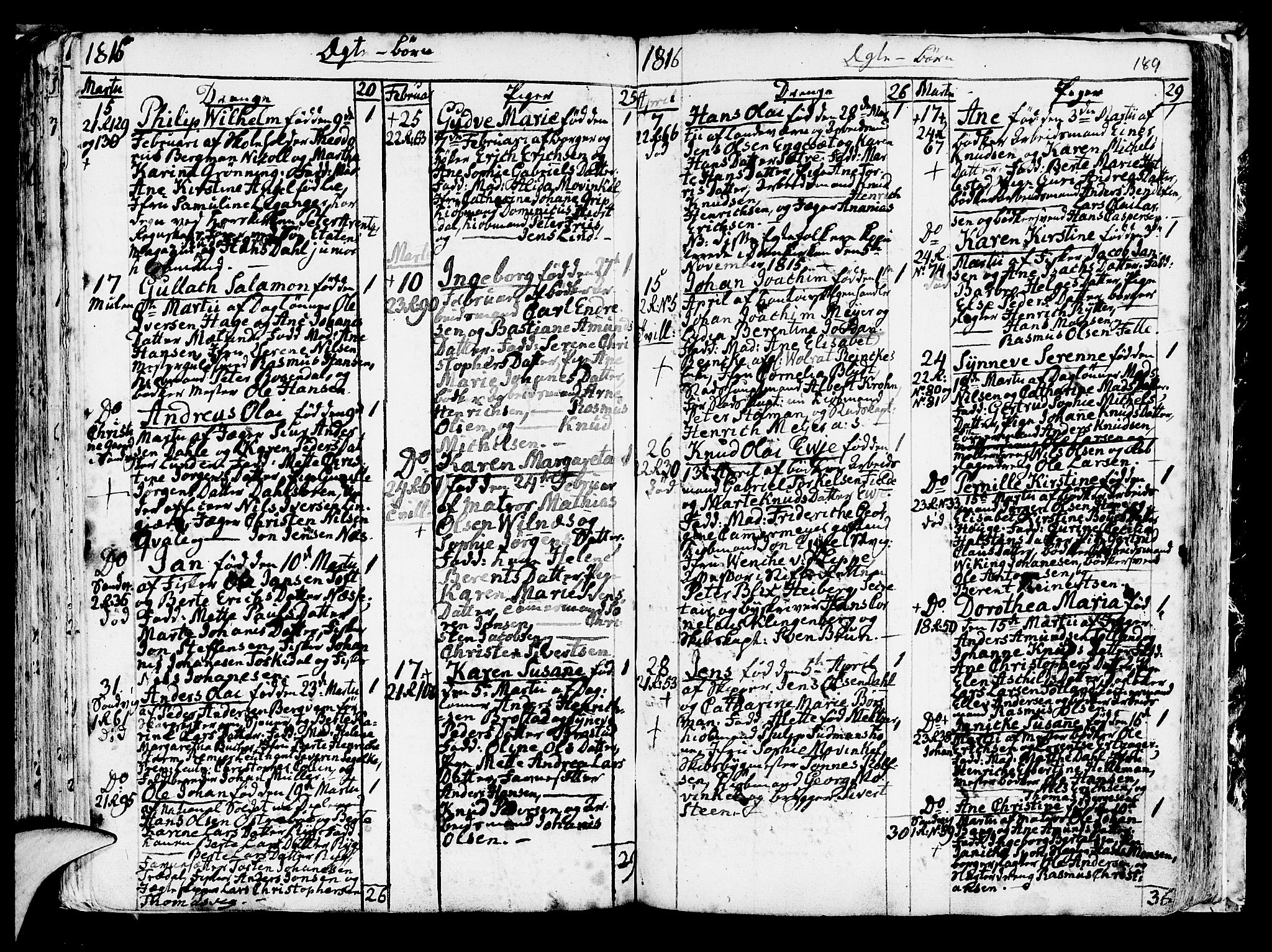 Korskirken sokneprestembete, SAB/A-76101/H/Haa/L0006: Parish register (official) no. A 6, 1790-1820, p. 189