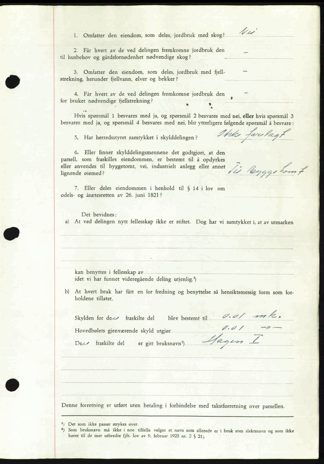 Romsdal sorenskriveri, AV/SAT-A-4149/1/2/2C: Mortgage book no. A21, 1946-1946, Diary no: : 2696/1946