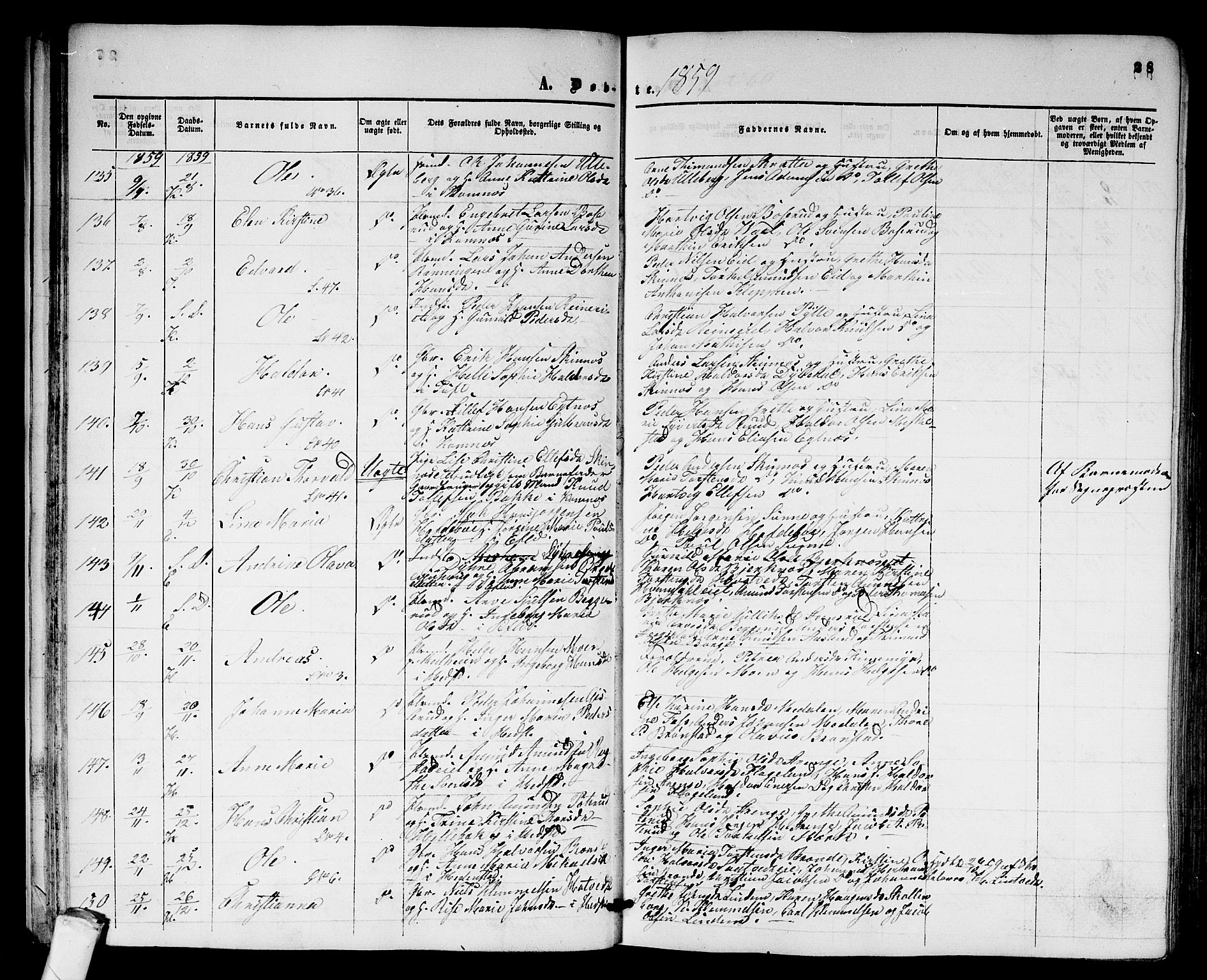 Sandsvær kirkebøker, AV/SAKO-A-244/G/Ga/L0005: Parish register (copy) no. I 5, 1857-1873, p. 28