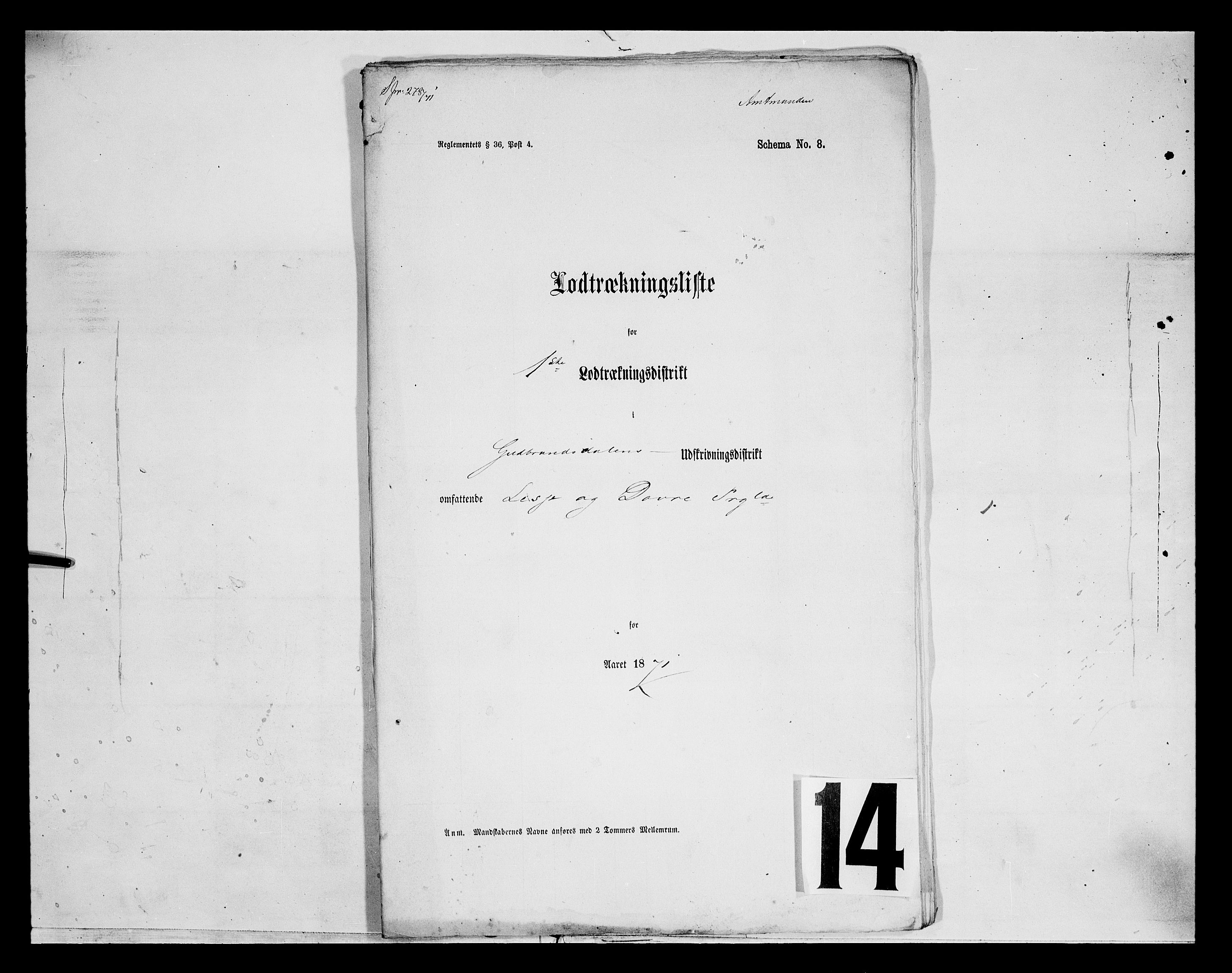 Fylkesmannen i Oppland, SAH/FYO-002/1/K/Kg/L1176: Lesja og Dovre og hele amtet, 1860-1880, p. 160