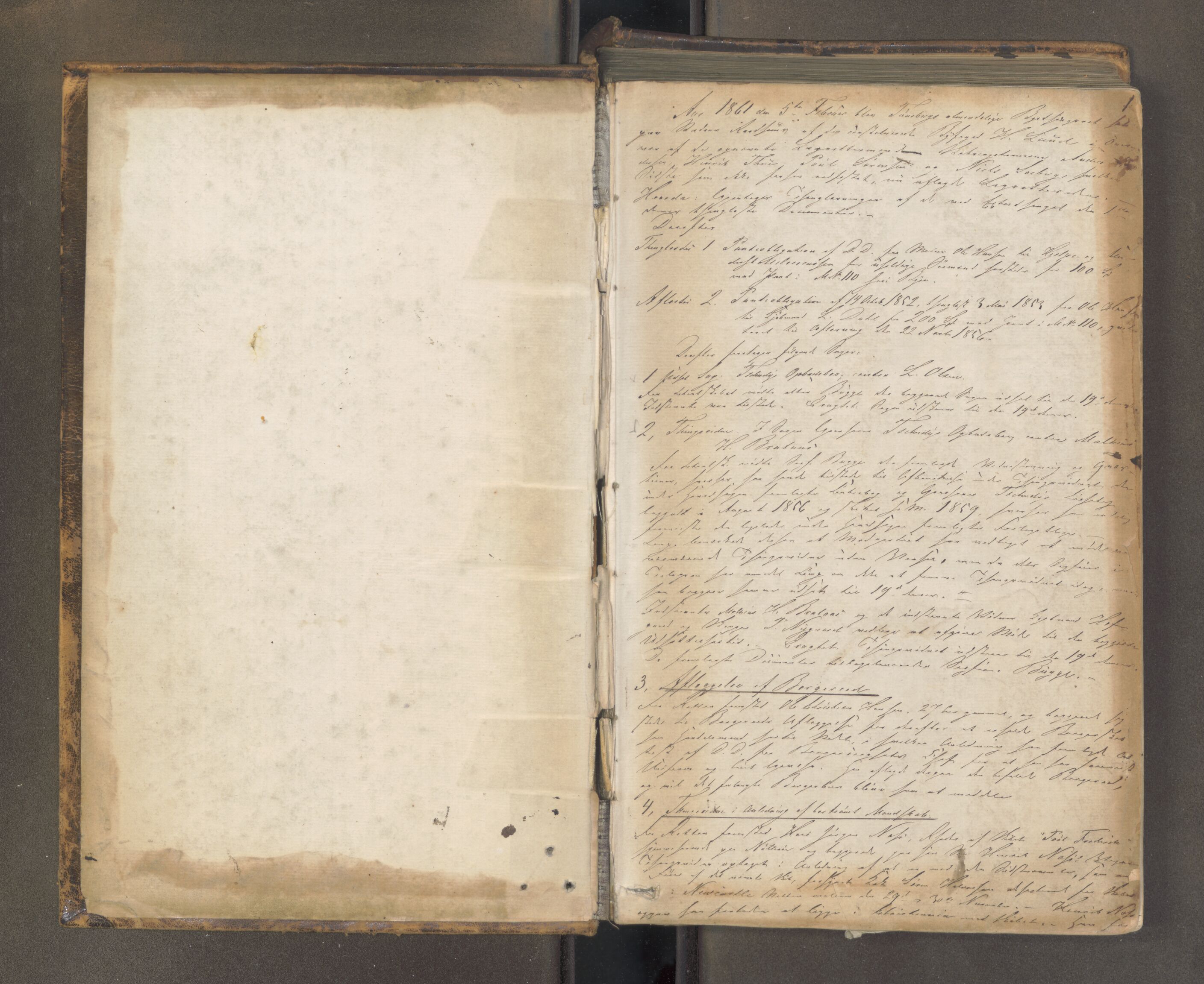 Tønsberg byfogd, AV/SAKO-A-224/F/Fa/L0027: Tingbok, 1861-1866, p. 1a