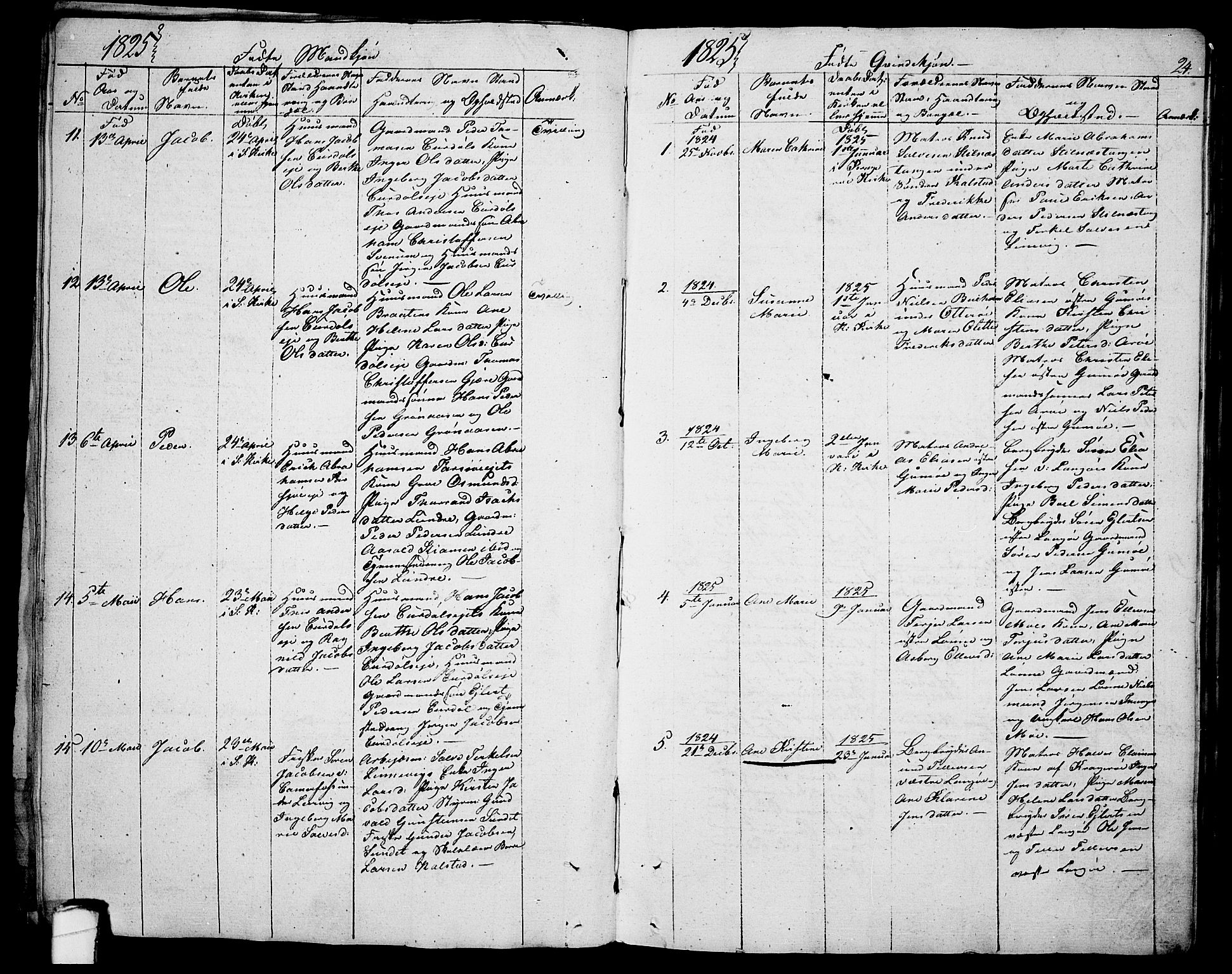 Sannidal kirkebøker, AV/SAKO-A-296/F/Fa/L0005: Parish register (official) no. 5, 1823-1830, p. 24