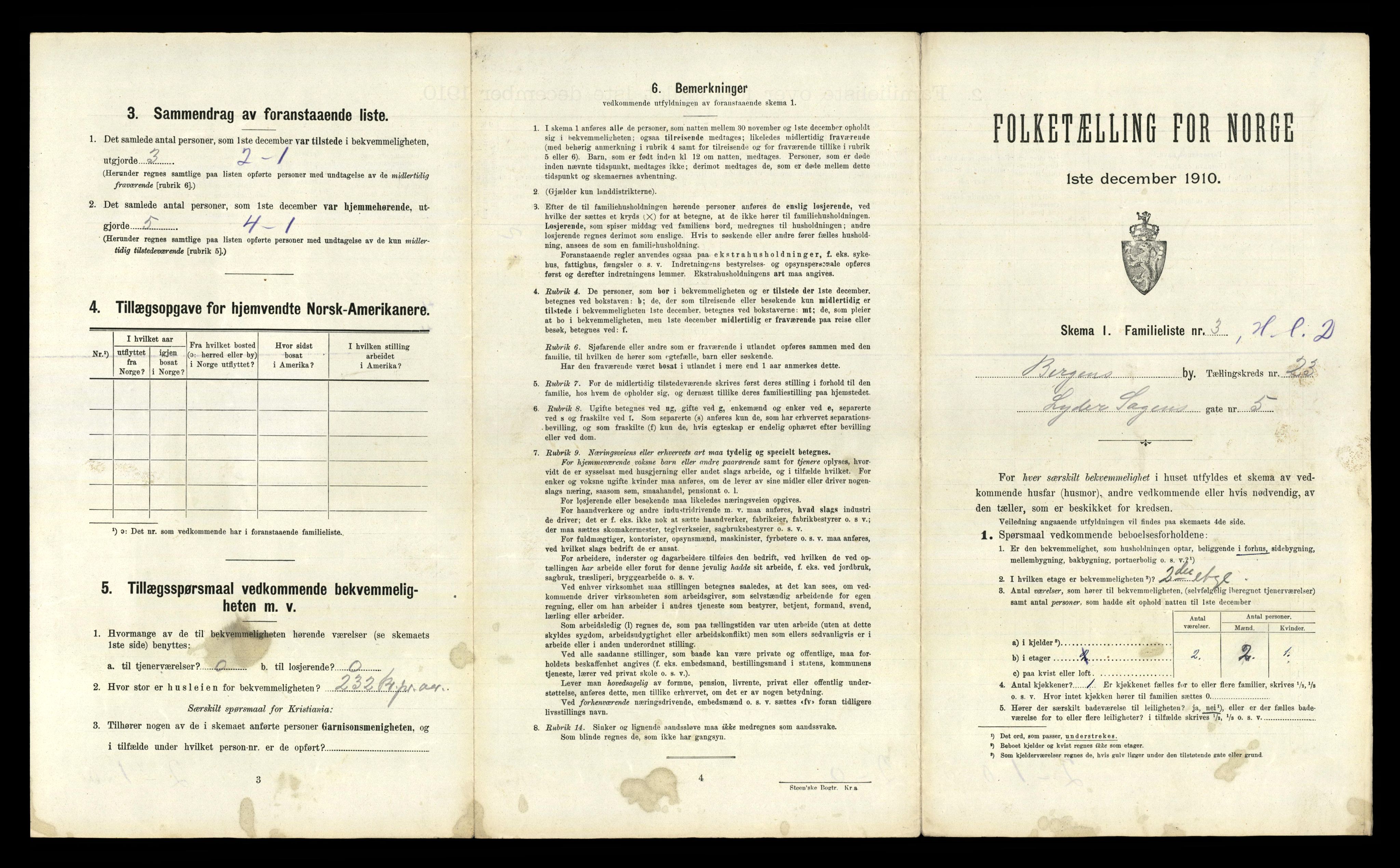 RA, 1910 census for Bergen, 1910, p. 7421