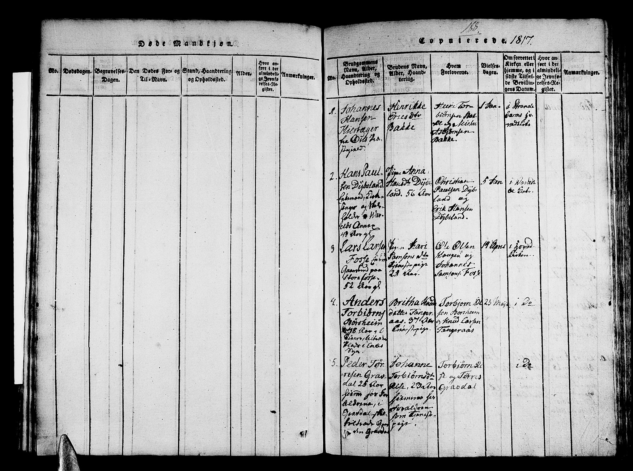 Strandebarm sokneprestembete, AV/SAB-A-78401/H/Haa: Parish register (official) no. A 5, 1816-1826, p. 188