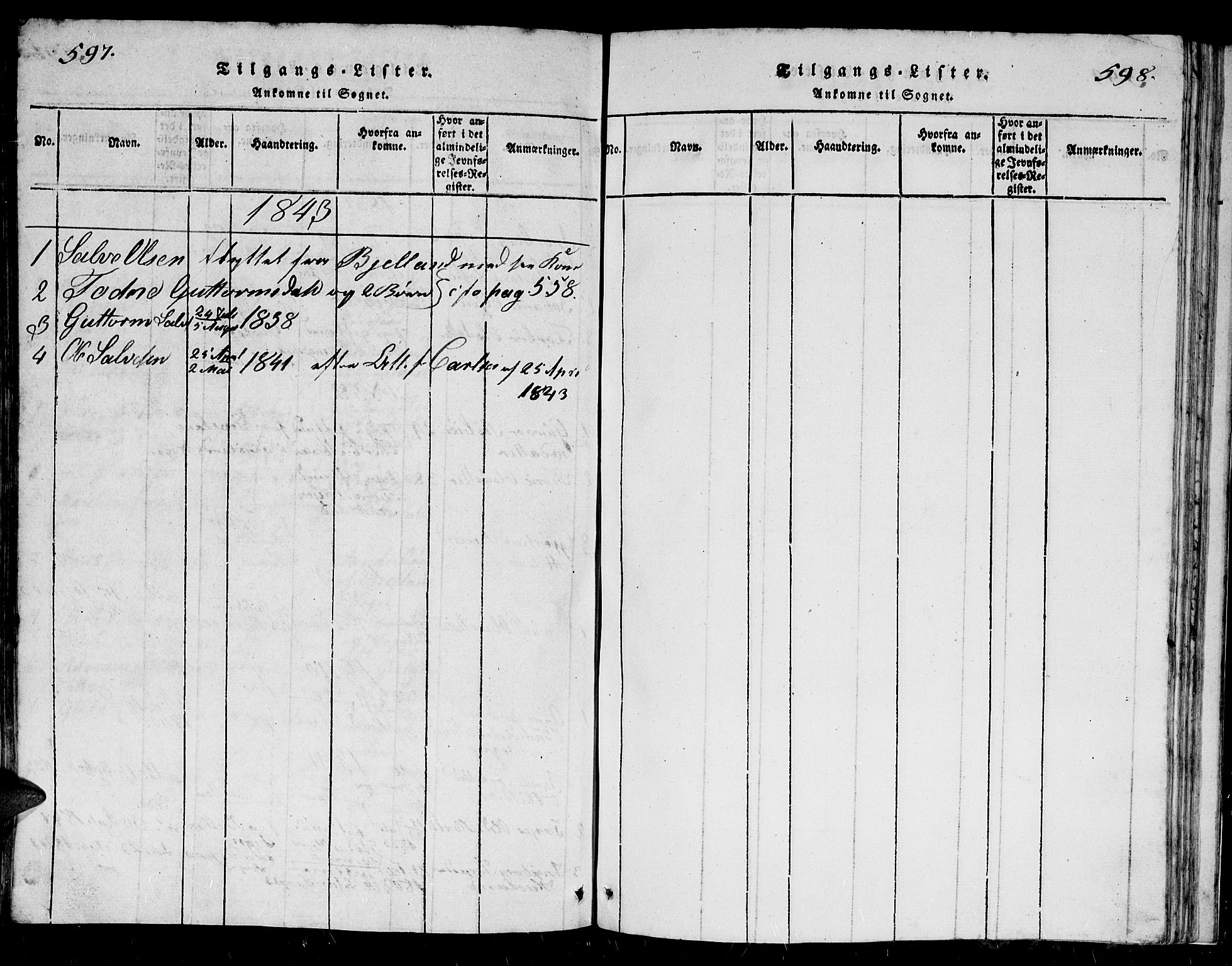 Holum sokneprestkontor, SAK/1111-0022/F/Fb/Fbb/L0001: Parish register (copy) no. B 1, 1820-1847, p. 567-568