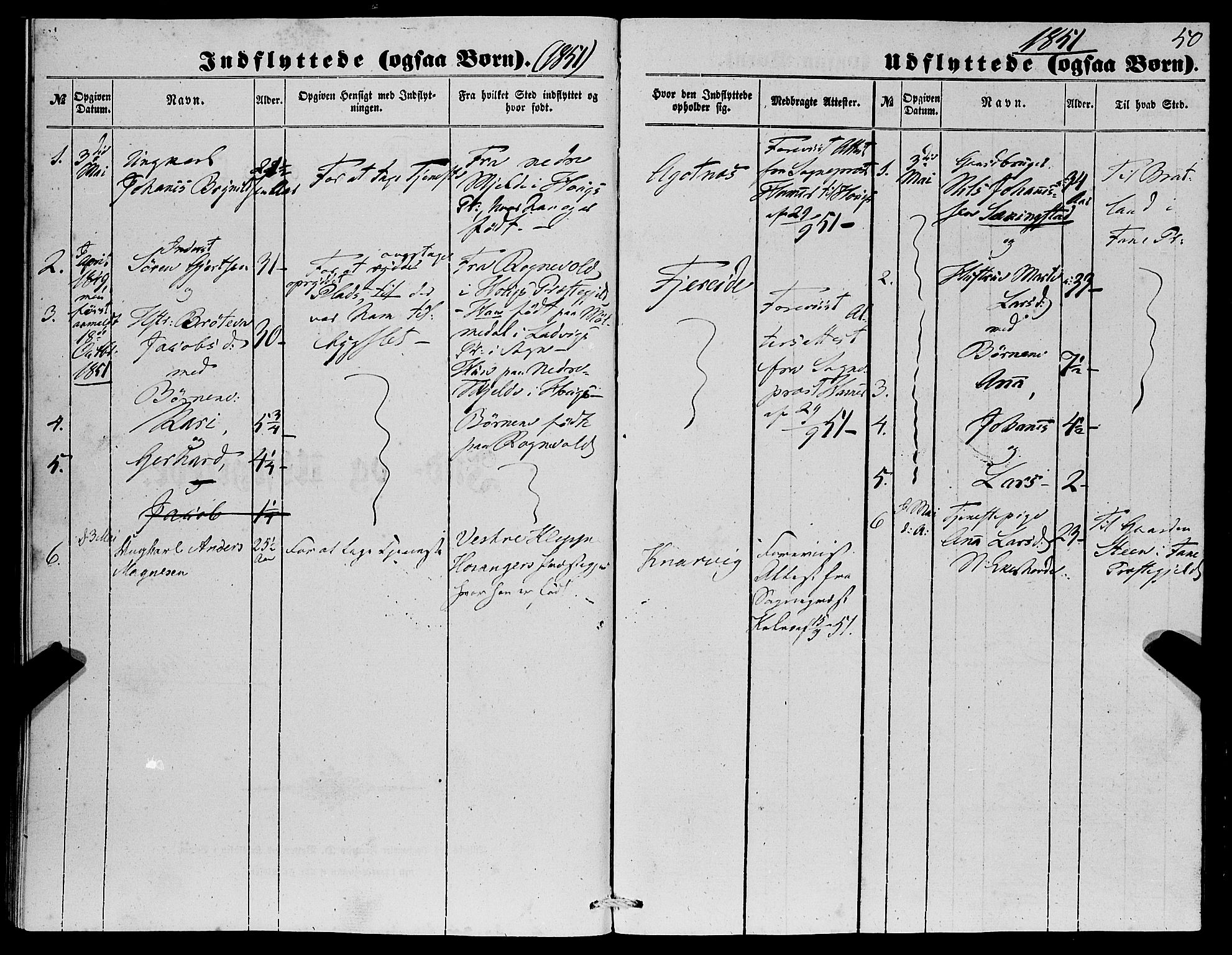 Fjell sokneprestembete, SAB/A-75301/H/Haa: Parish register (official) no. A 4, 1851-1870, p. 50