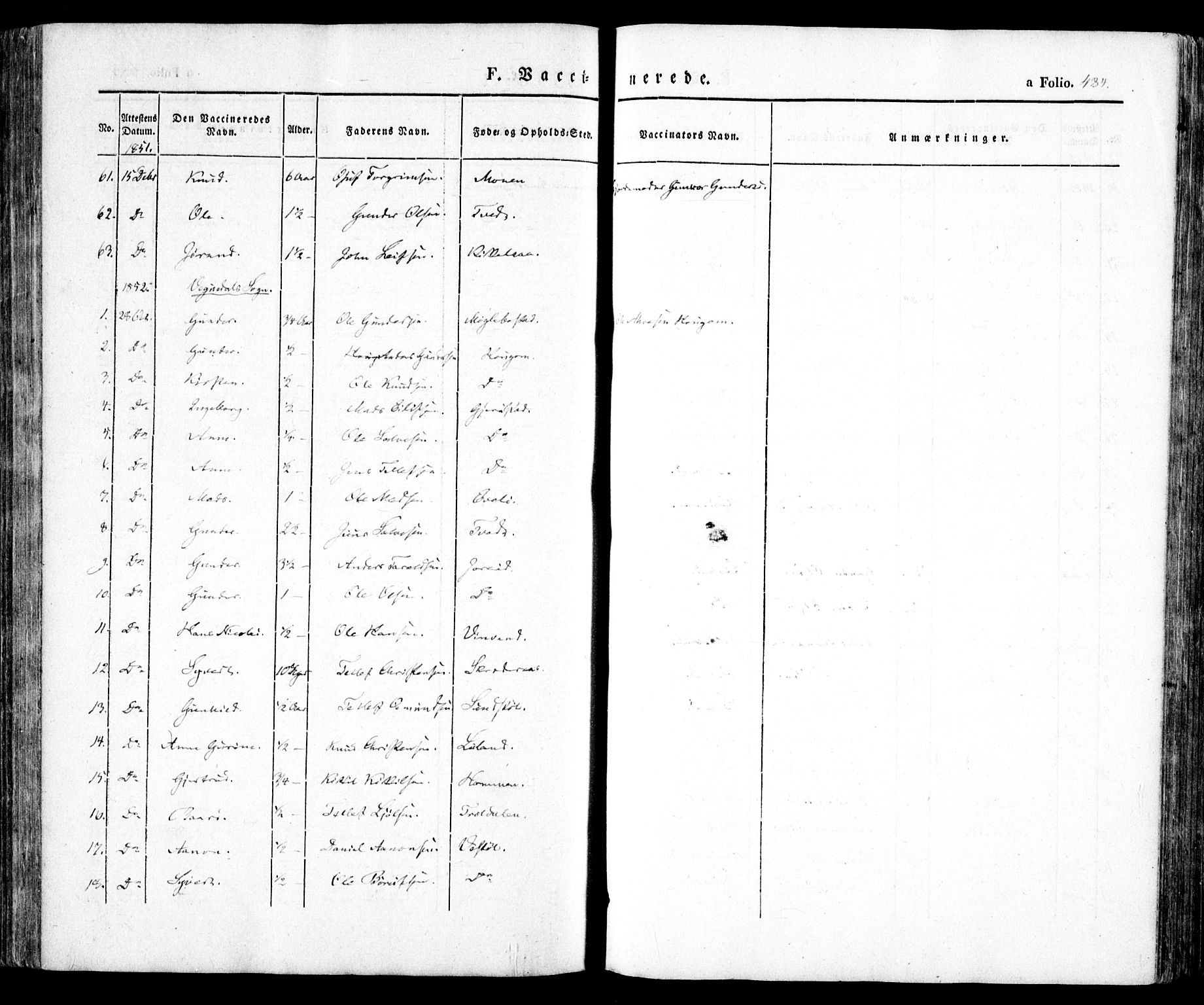 Evje sokneprestkontor, SAK/1111-0008/F/Fa/Faa/L0005: Parish register (official) no. A 5, 1843-1865, p. 484