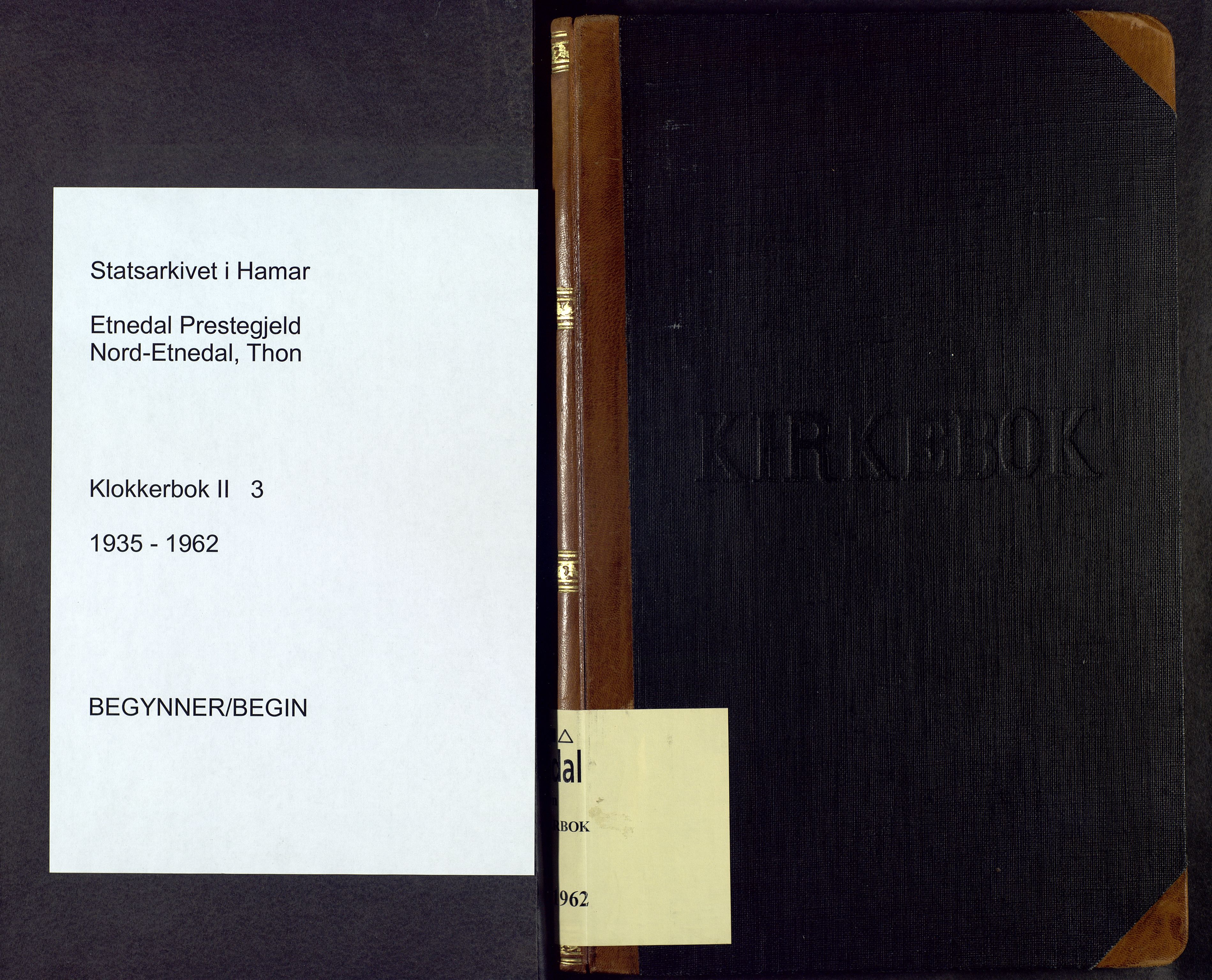 Etnedal prestekontor, SAH/PREST-130/H/Ha/Hab/Habb/L0003: Parish register (copy) no. II 3, 1935-1962
