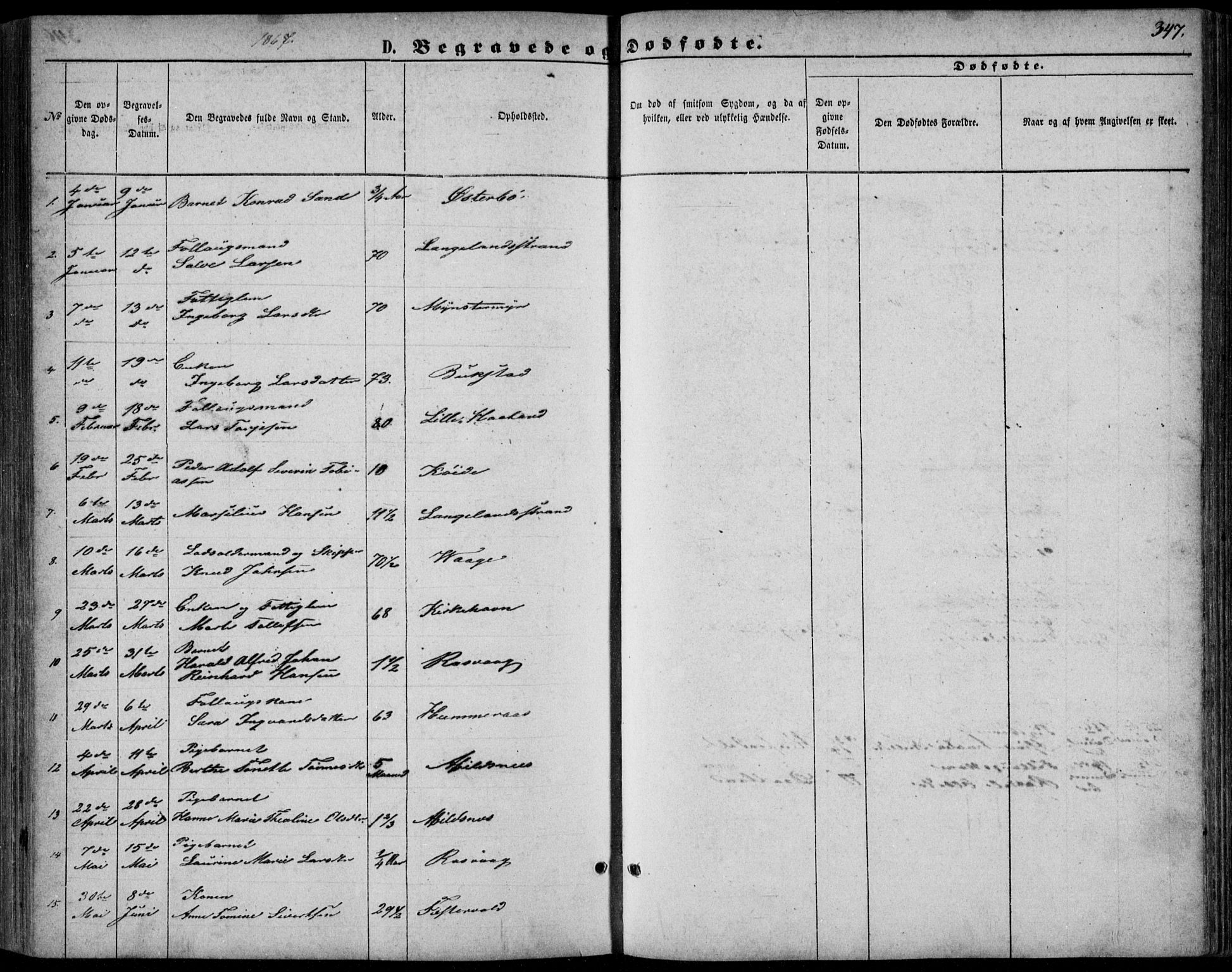 Flekkefjord sokneprestkontor, SAK/1111-0012/F/Fb/Fbb/L0003: Parish register (copy) no. B 3, 1867-1889, p. 347