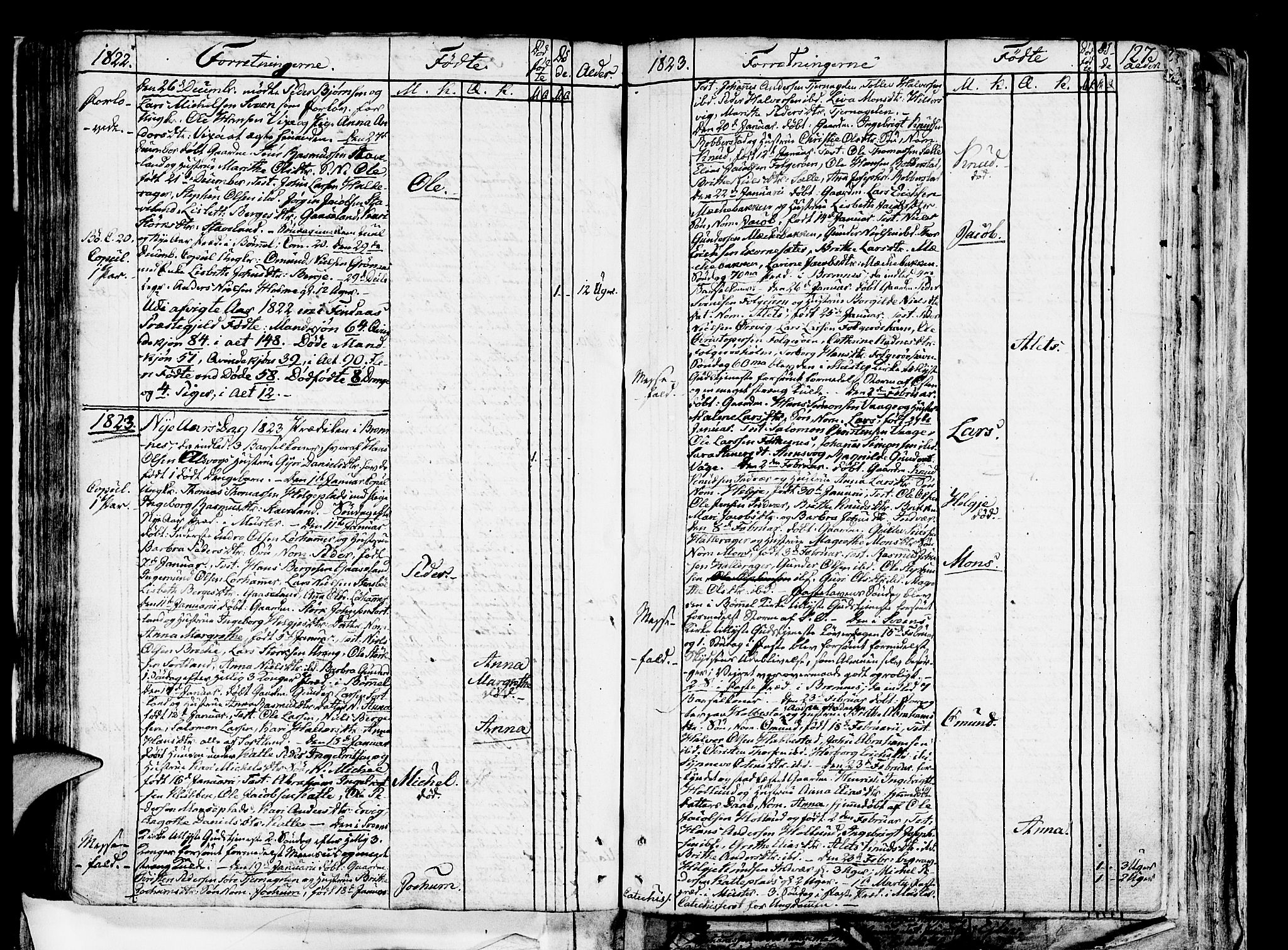 Finnås sokneprestembete, AV/SAB-A-99925/H/Ha/Haa/Haaa/L0004: Parish register (official) no. A 4, 1804-1830, p. 127